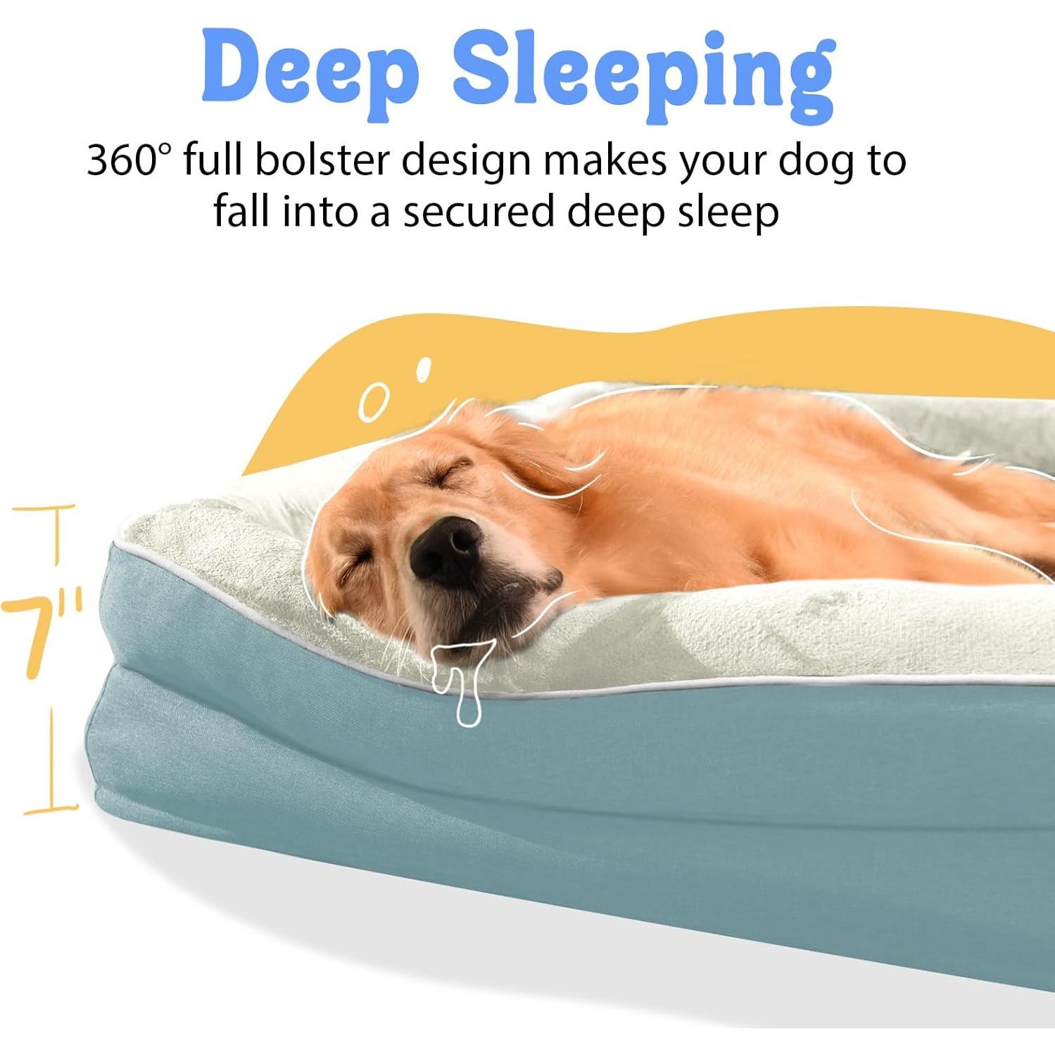 Cama Ortopédica Jumbo Chez Paw para Perros Grandes - Lavable