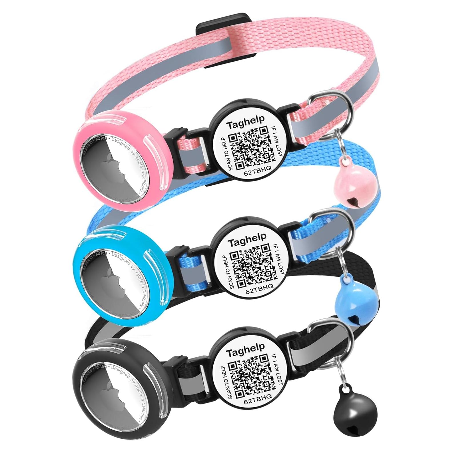 Collar para Gato con Soporte AirTag Taghelp 3-Pack A