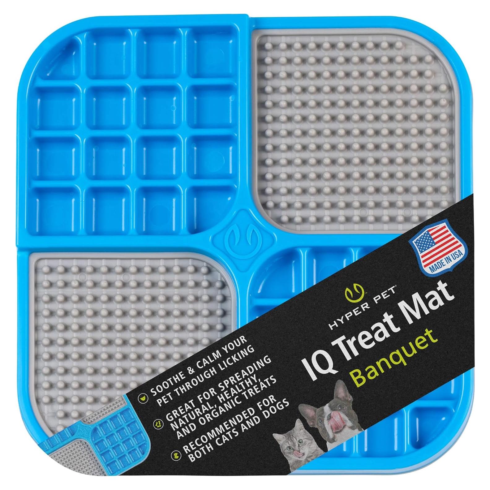 Tapete Lamer IQ Treat Hyper Pet Mediano Azul/Gris 20cm