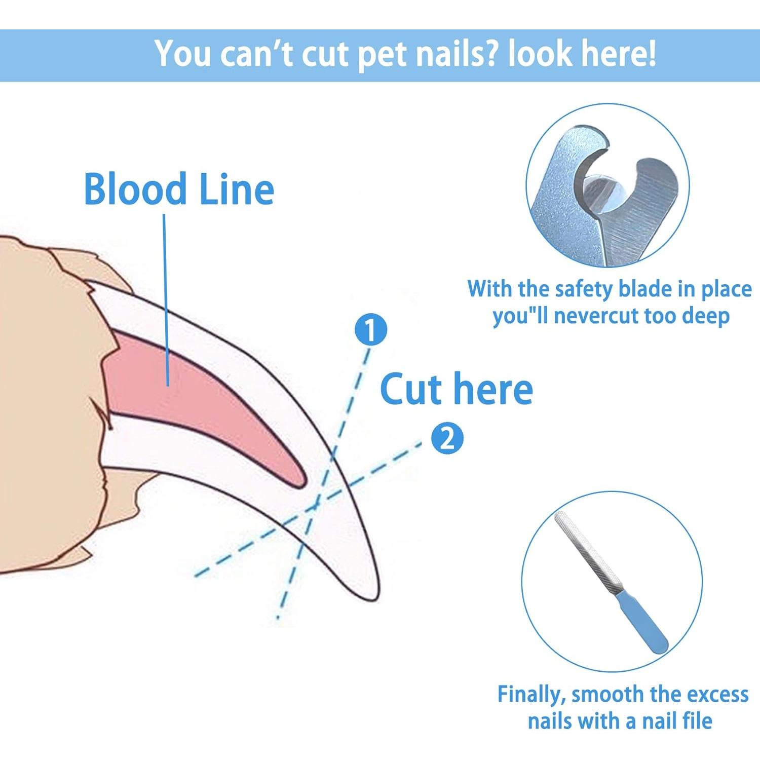 Kit de Cortadores de Uñas para Mascotas DAOGUAUNG 5 Piezas