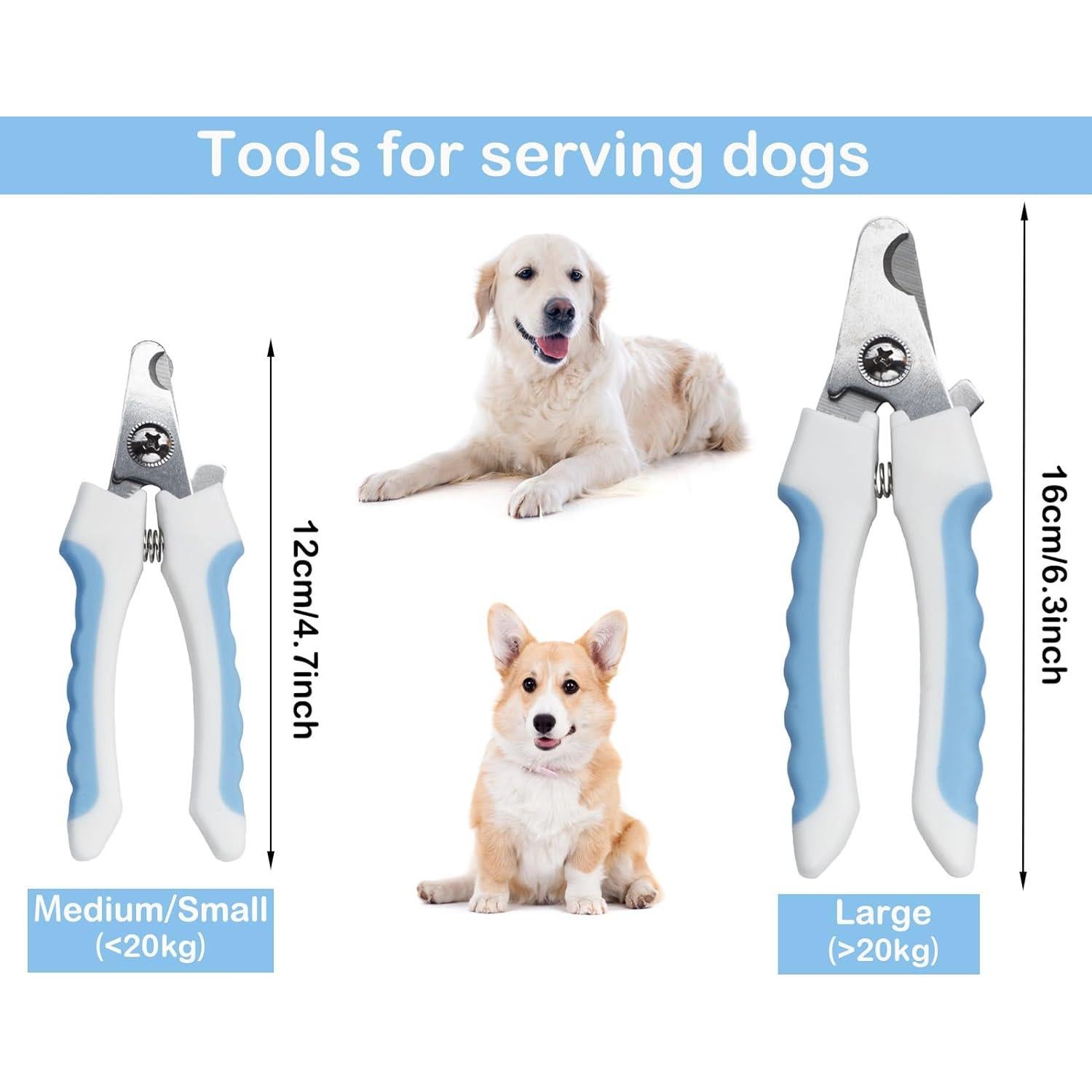 Kit de Cortadores de Uñas para Mascotas DAOGUAUNG 5 Piezas