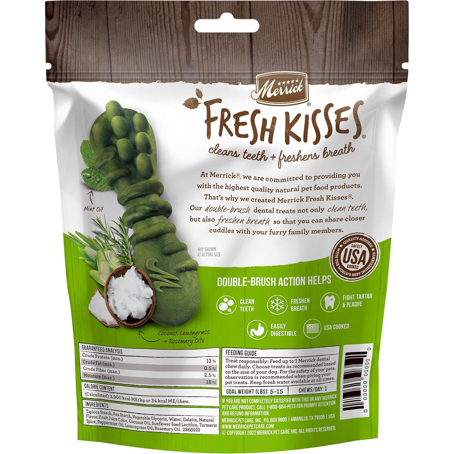 Masticables Dentales Merrick Fresh Kisses 20 Unidades 2-7 Kg