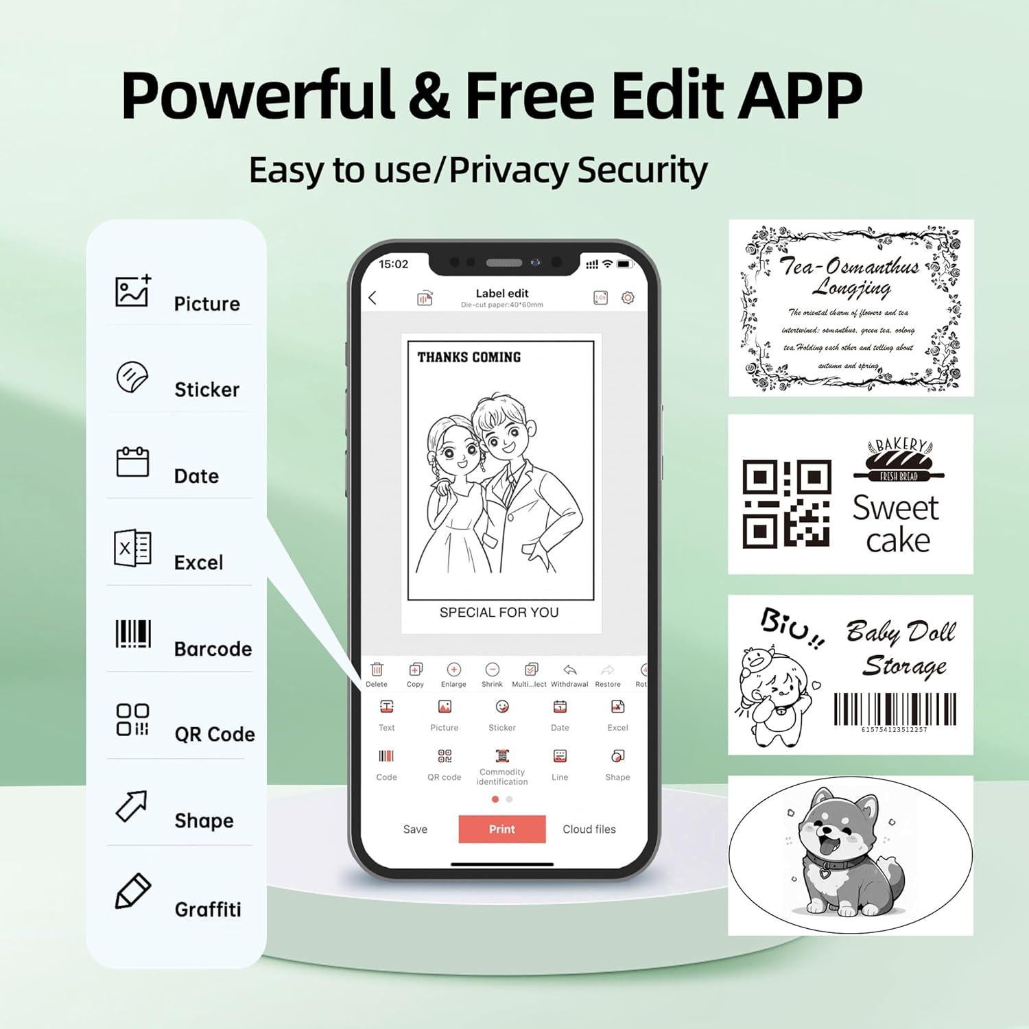 Impresora de Etiquetas Bluetooth PRIMAKNTER P50 203 DPI