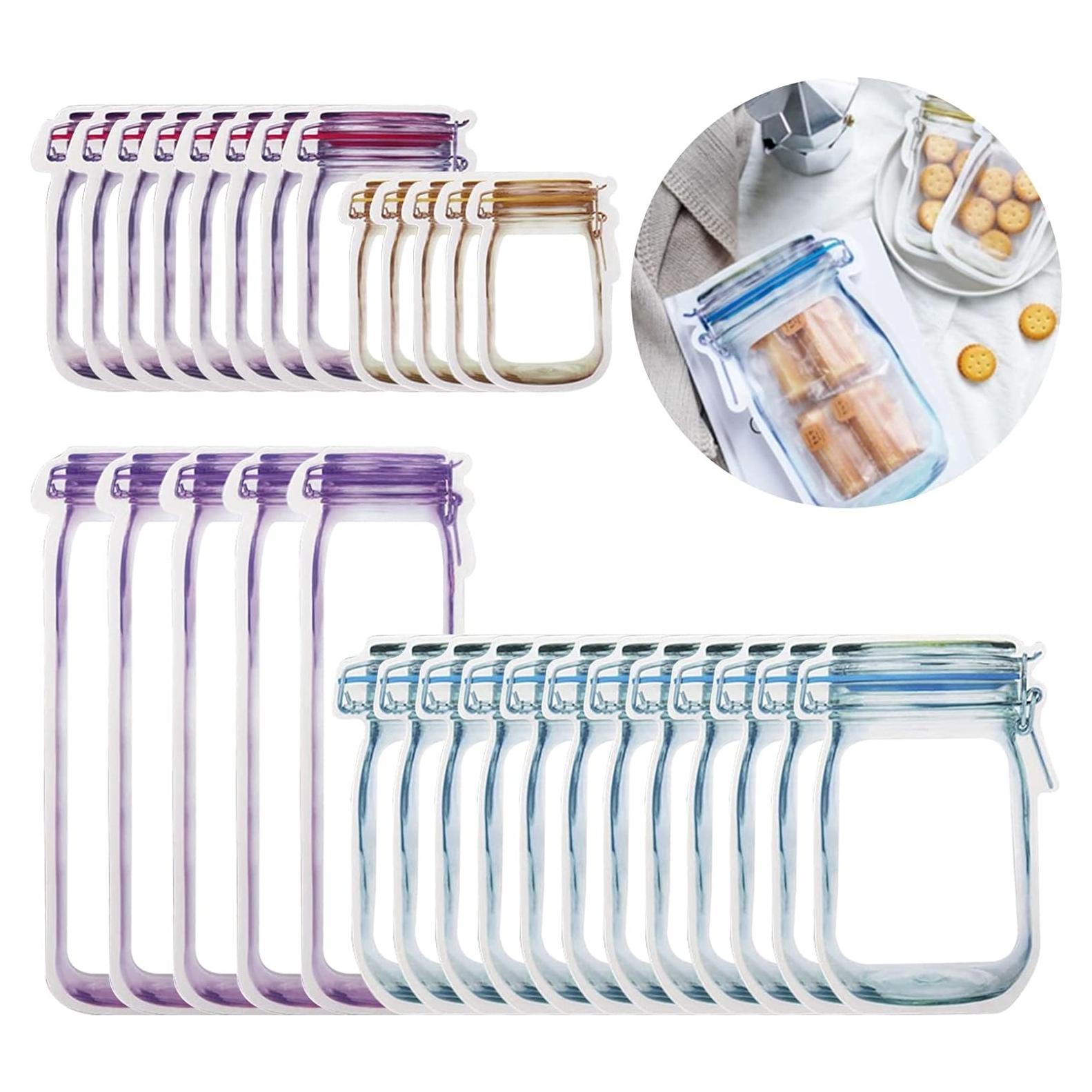 Bolsas Reutilizables Enkrio 30Pcs Zipper para Alimentos