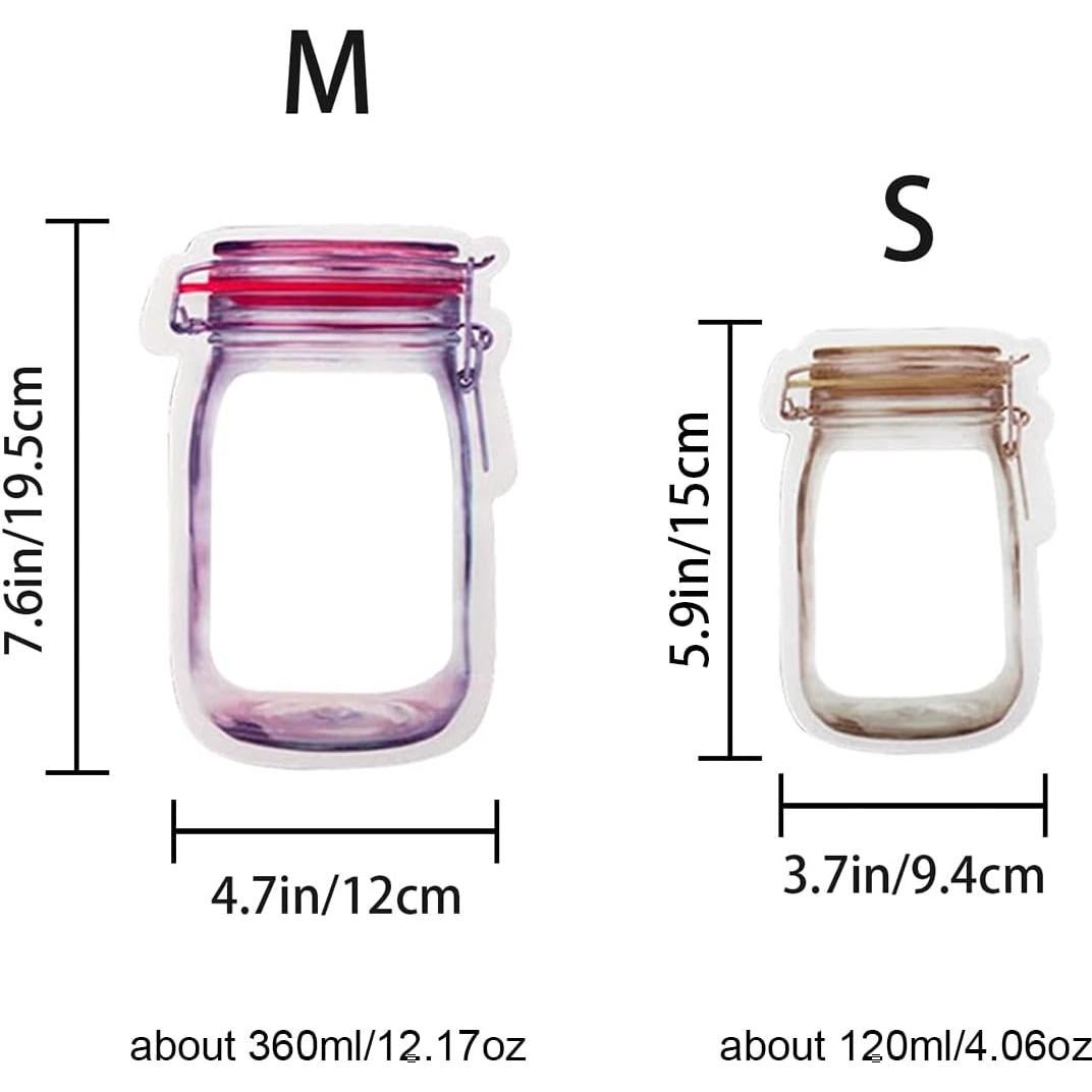 Bolsas Reutilizables Enkrio 30Pcs Zipper para Alimentos