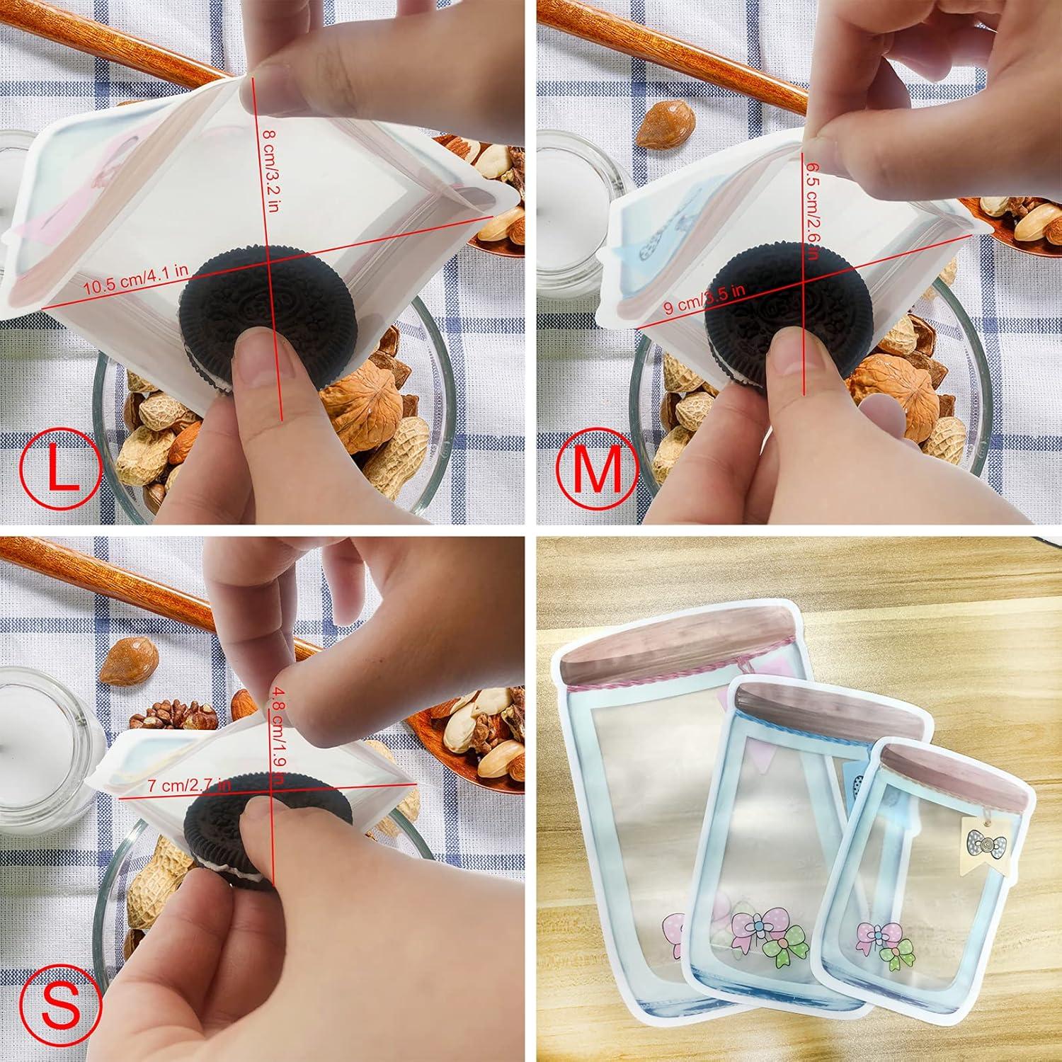 Bolsas Reutilizables Enkrio 30Pcs Zipper para Alimentos