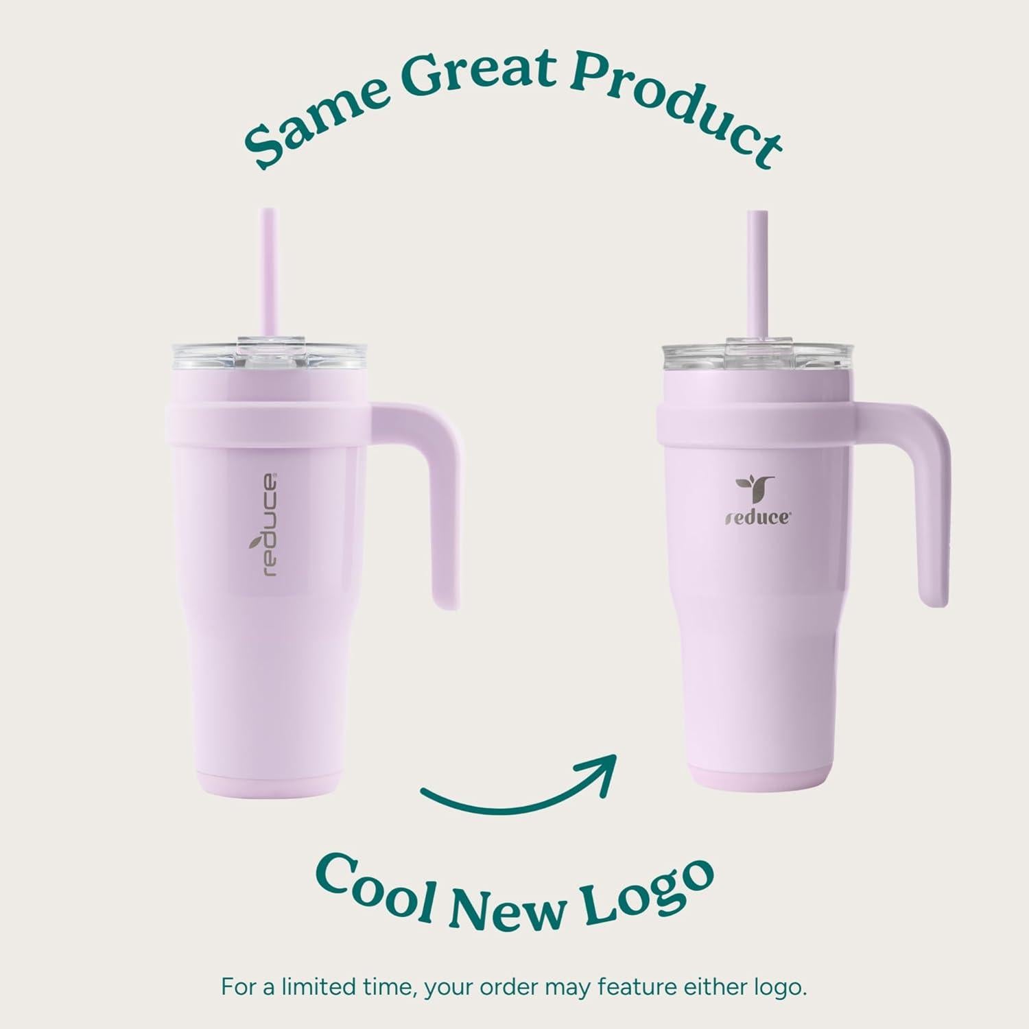 Vaso de Acero Inoxidable REDUCE 24 oz con Asa y Popote