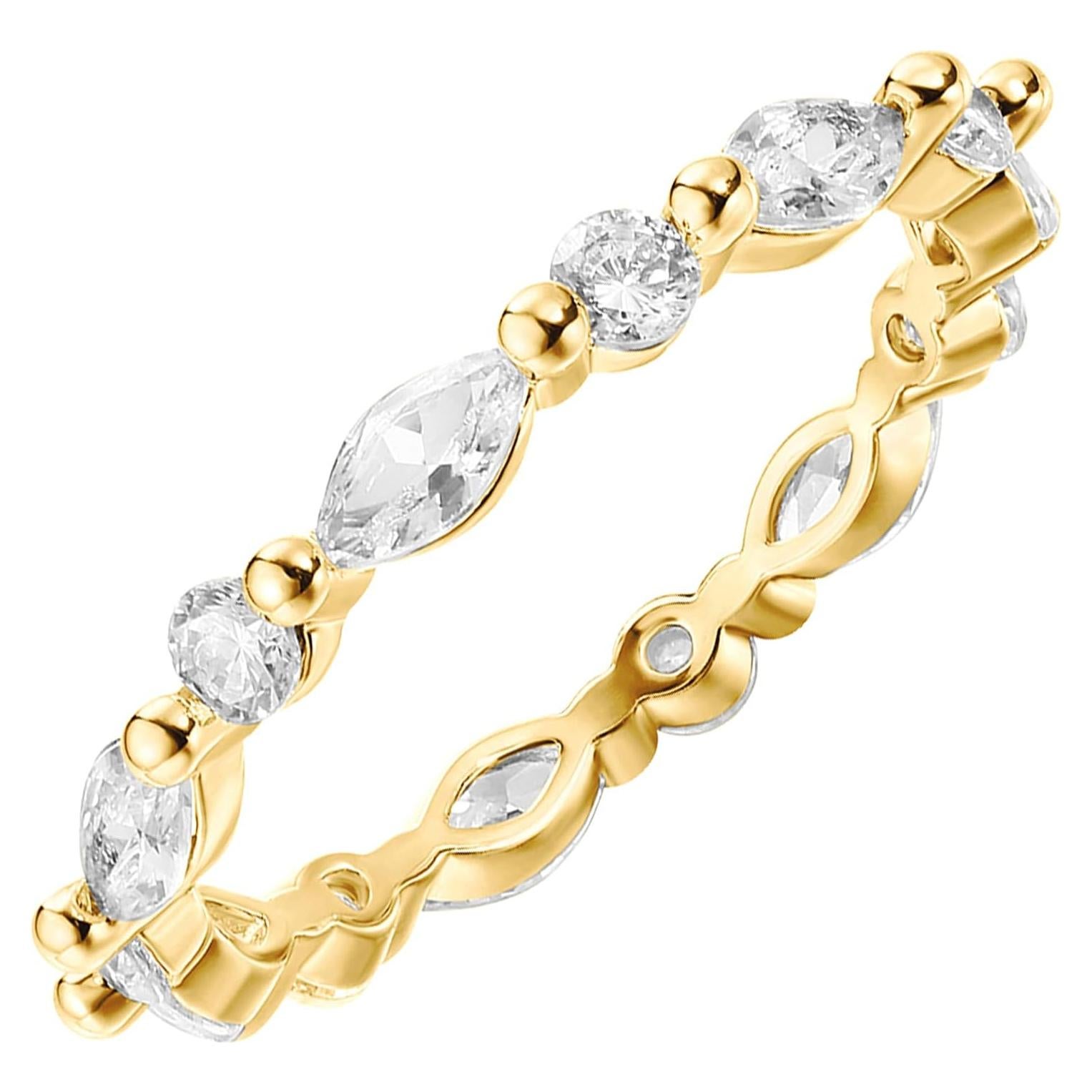 Anillos Apilables PAVOI Oro 14K con Circonita 2.5mm