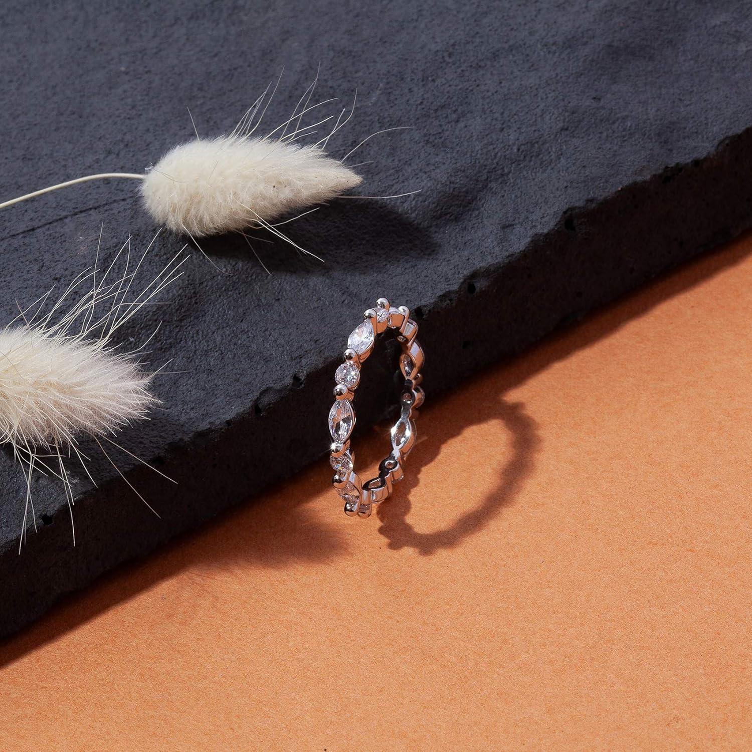 Anillos Apilables PAVOI Oro 14K con Circonita 2.5mm