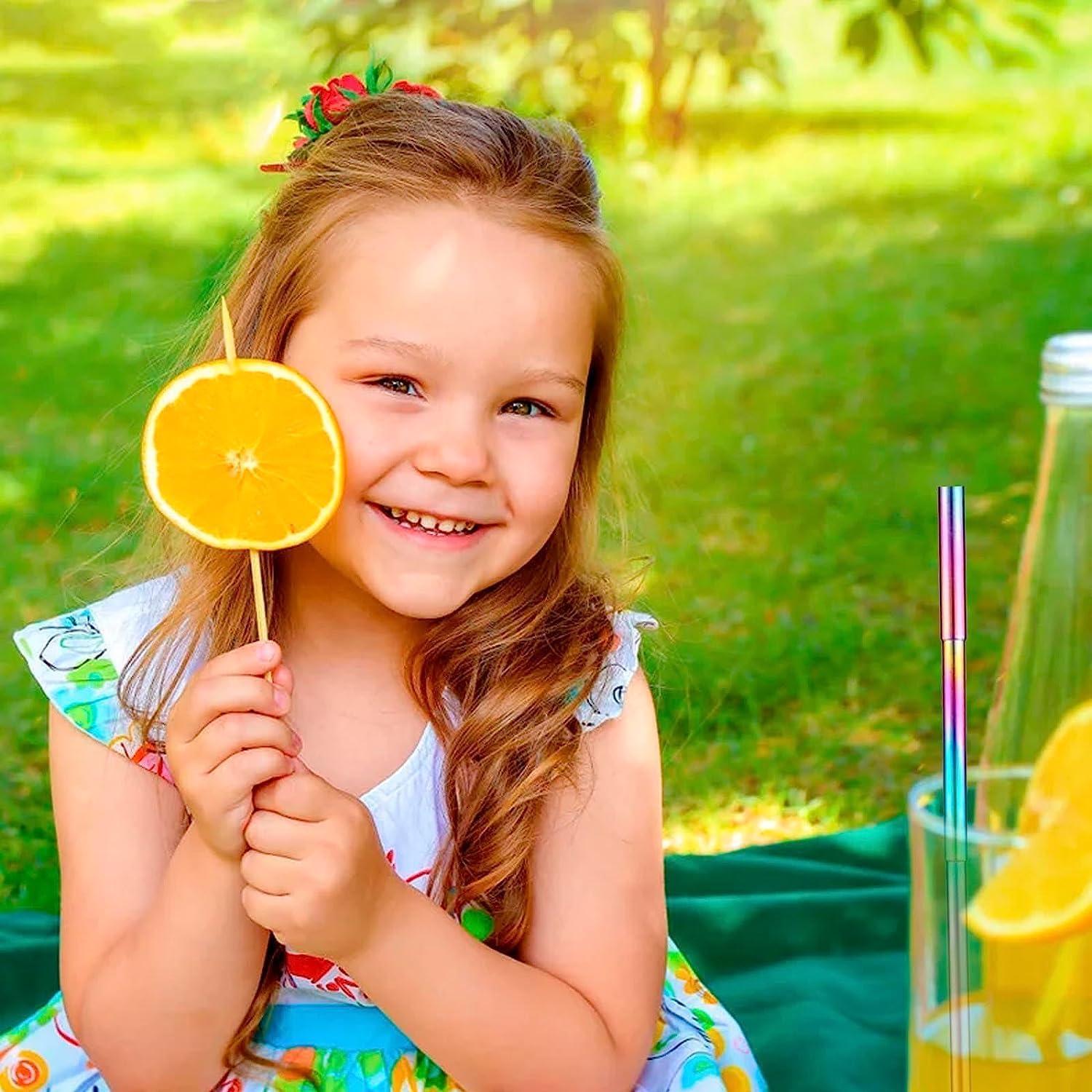 Popotes Telescópicos Reutilizables Chargenyang 2 Piezas Acero Inoxidable