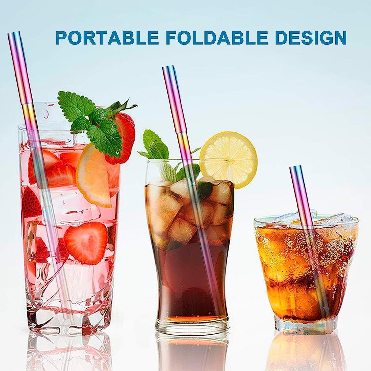 Popotes Telescópicos Reutilizables Chargenyang 2 Piezas Acero Inoxidable