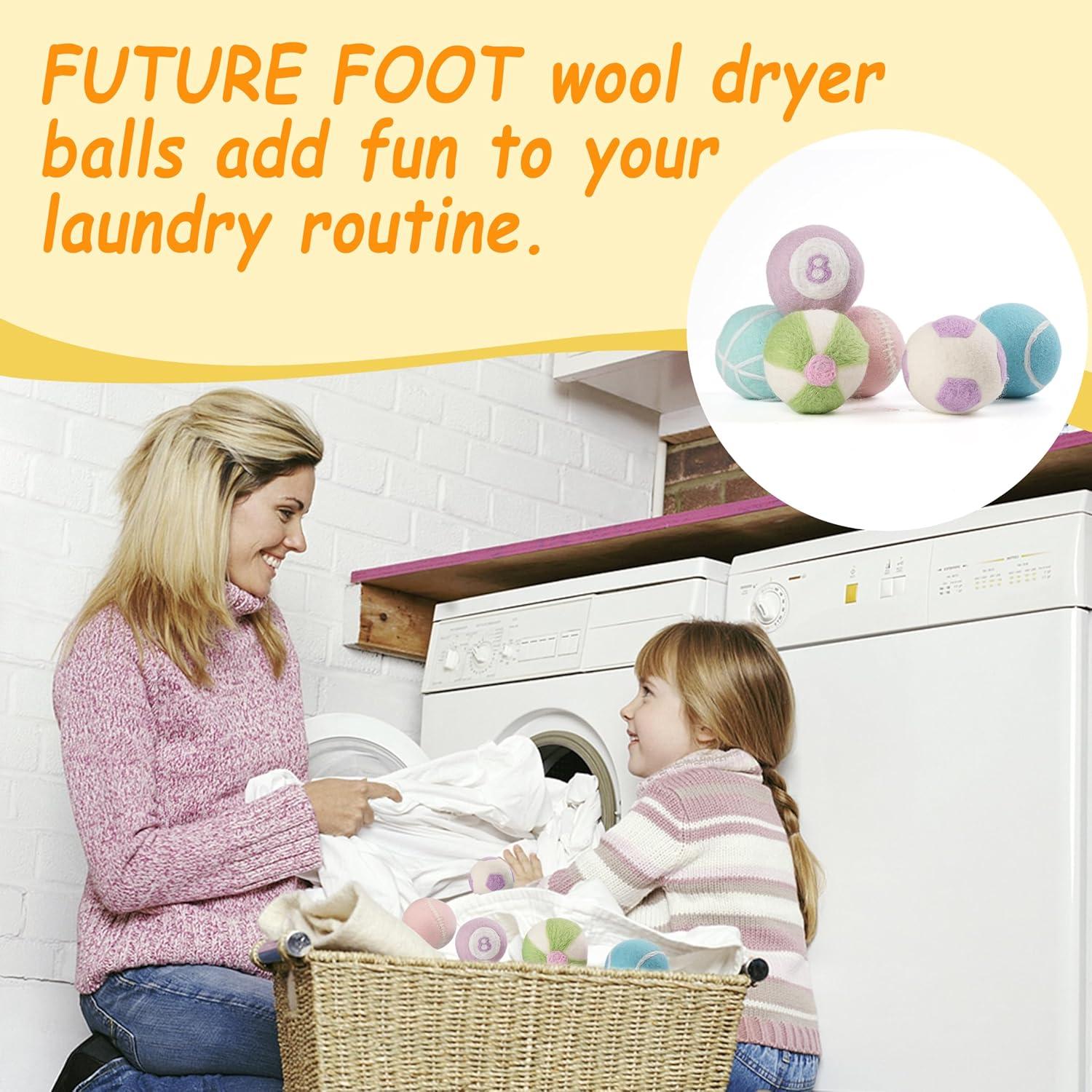 Bolas de Secado de Lana FUTURE FOOT XL 6 Piezas Naturales