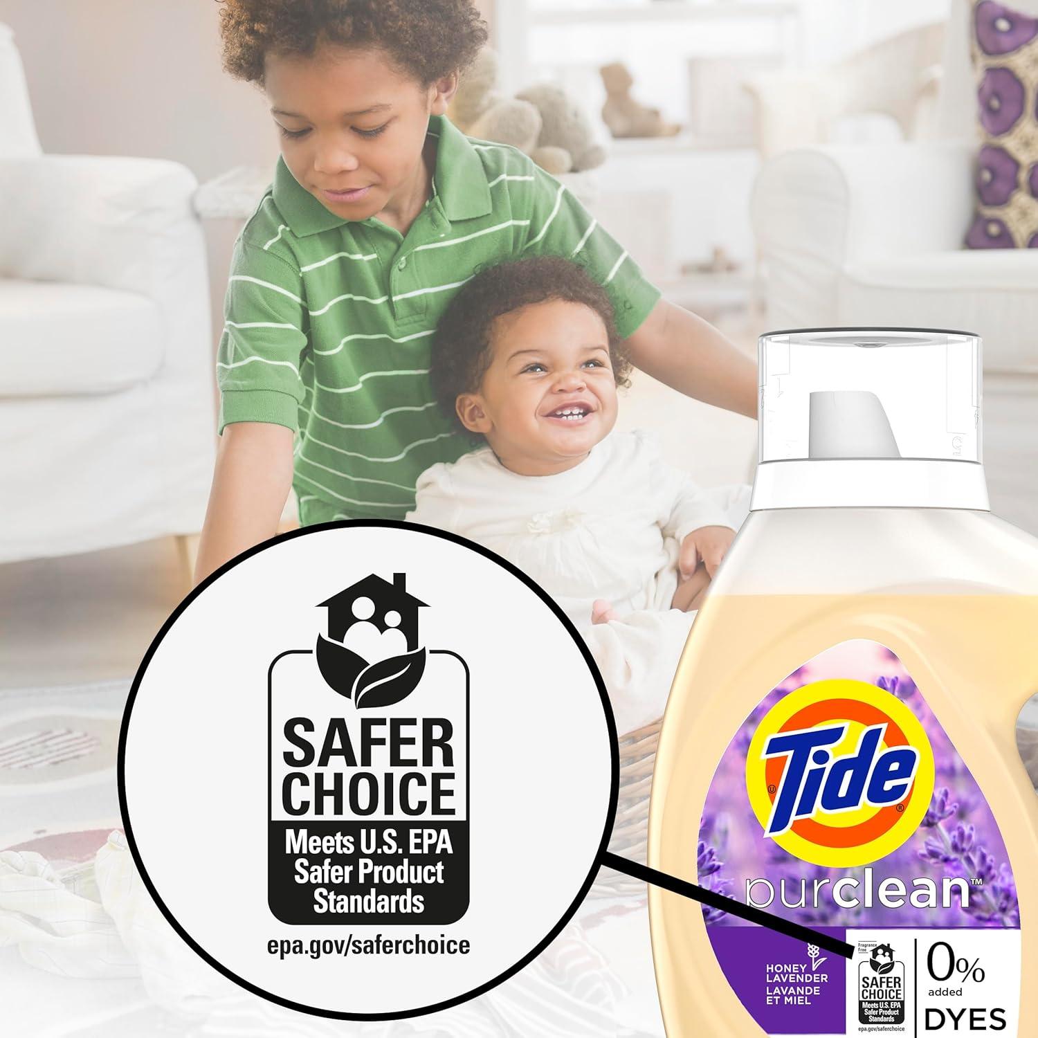 Detergente Líquido Tide Purclean Lavanda Miel 1.87 L 48 Cargas