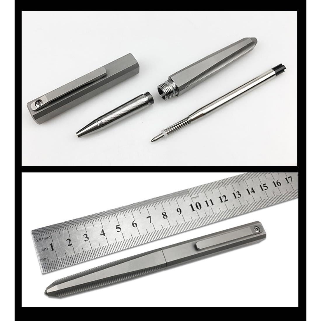 Bolígrafo EDC de Titanio Gbmbnx Retráctil Punta Fina