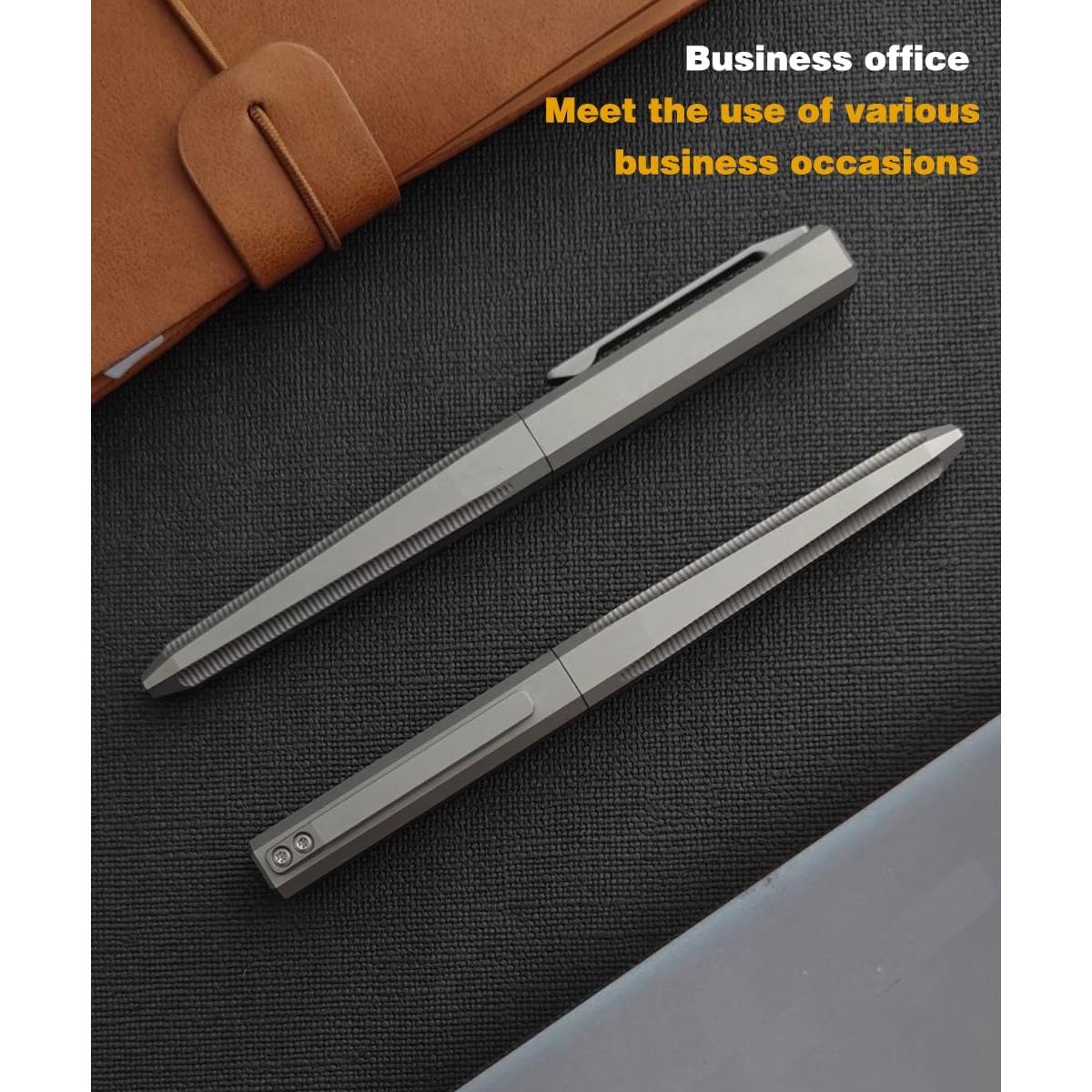 Bolígrafo EDC de Titanio Gbmbnx Retráctil Punta Fina