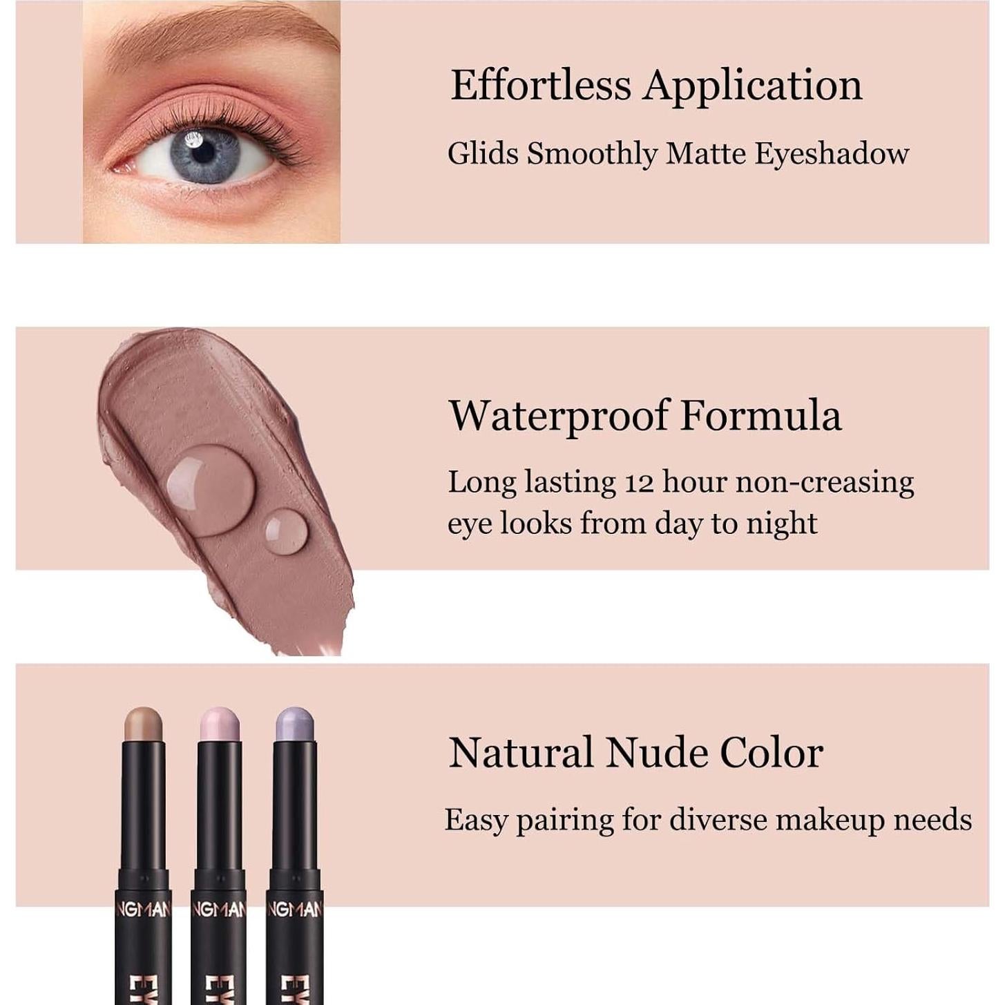 Lápiz de Sombra de Ojos Crema Wavuketu 10# Hipoalergénico