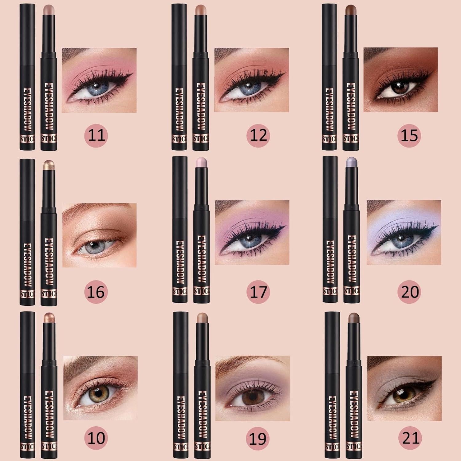 Lápiz de Sombra de Ojos Crema Wavuketu 10# Hipoalergénico