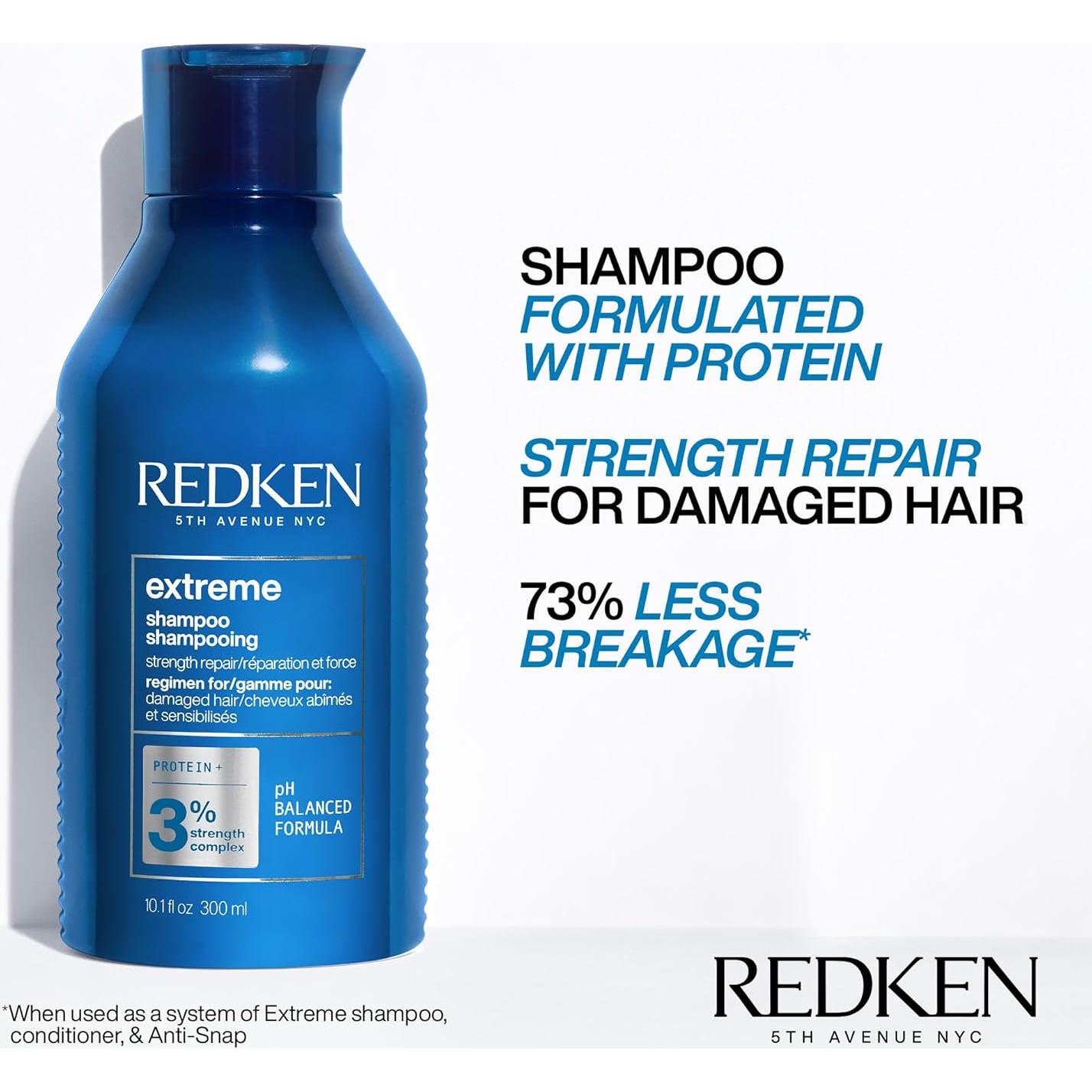 Champú Redken Extreme 300 ml - Fortalece y Repara Cabello Dañado