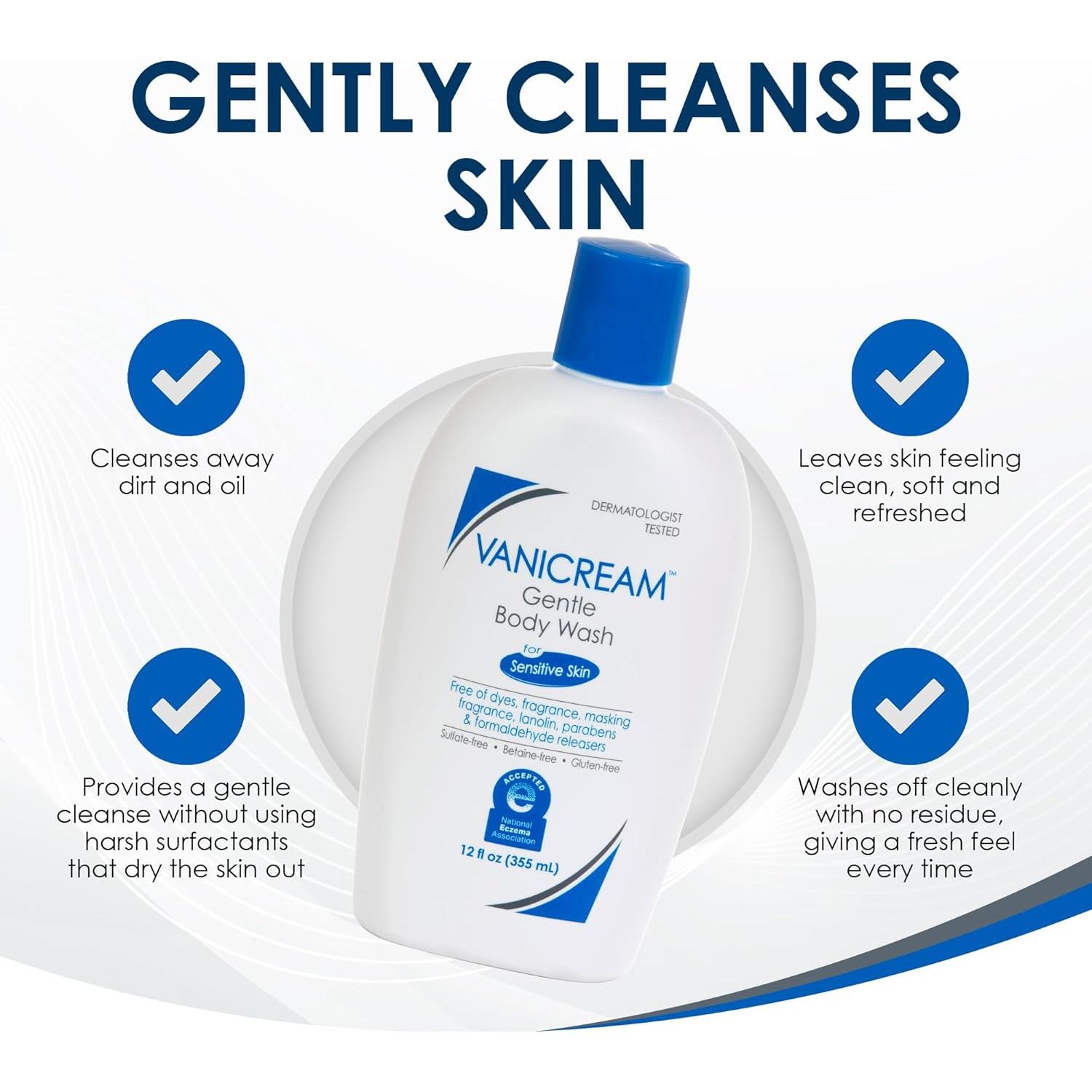 Jabón Corporal Suave Vanicream 354 ml para Piel Sensible