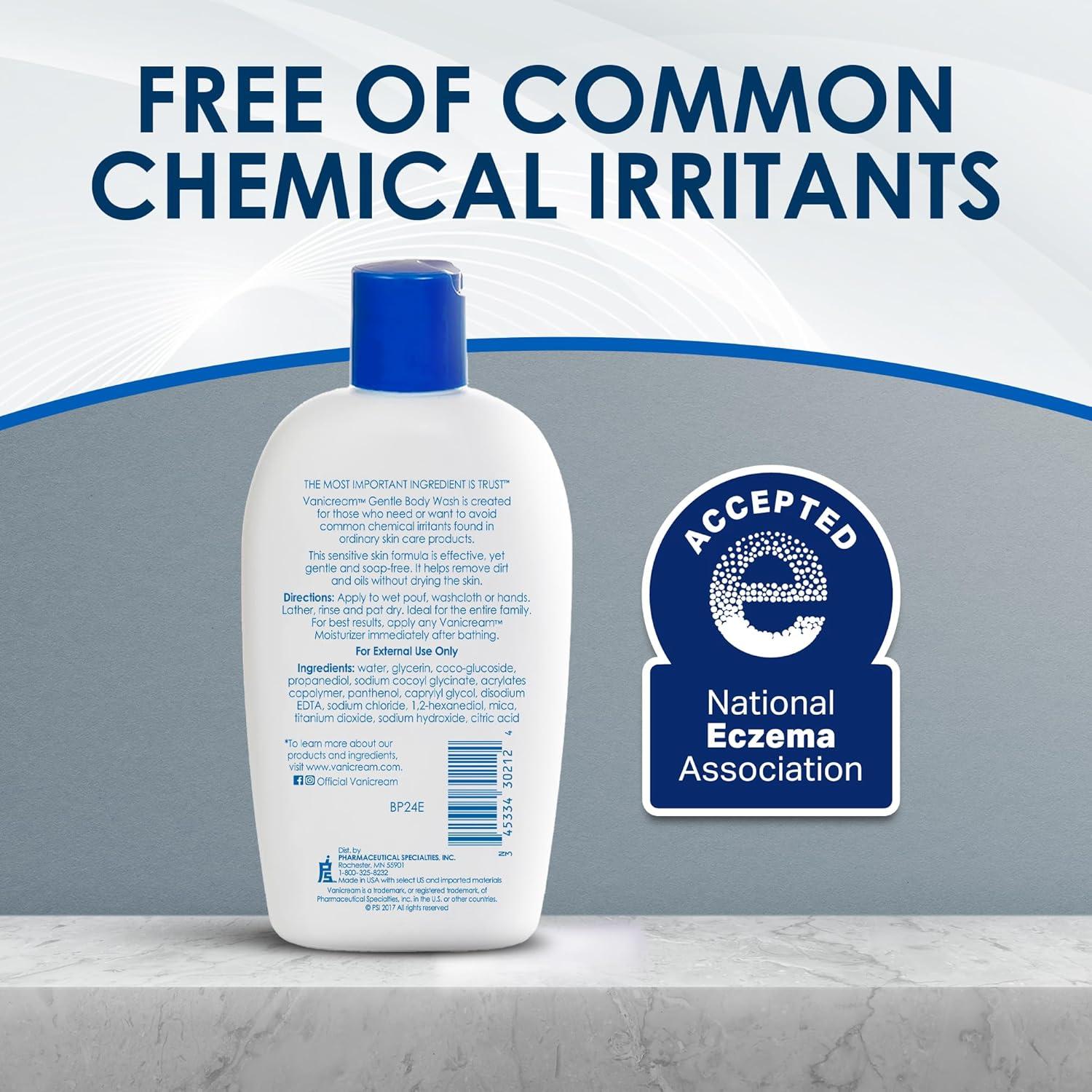 Jabón Corporal Suave Vanicream 354 ml para Piel Sensible