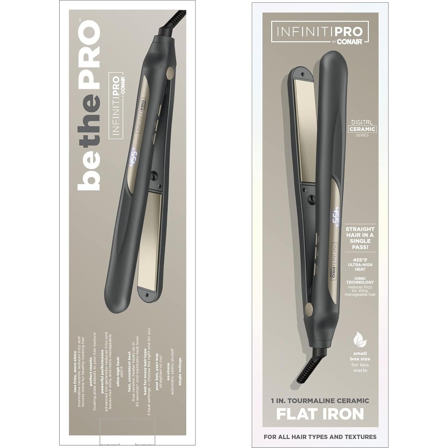 Plancha de Cerámica de Turmalina Conair 1" Digital 235°C