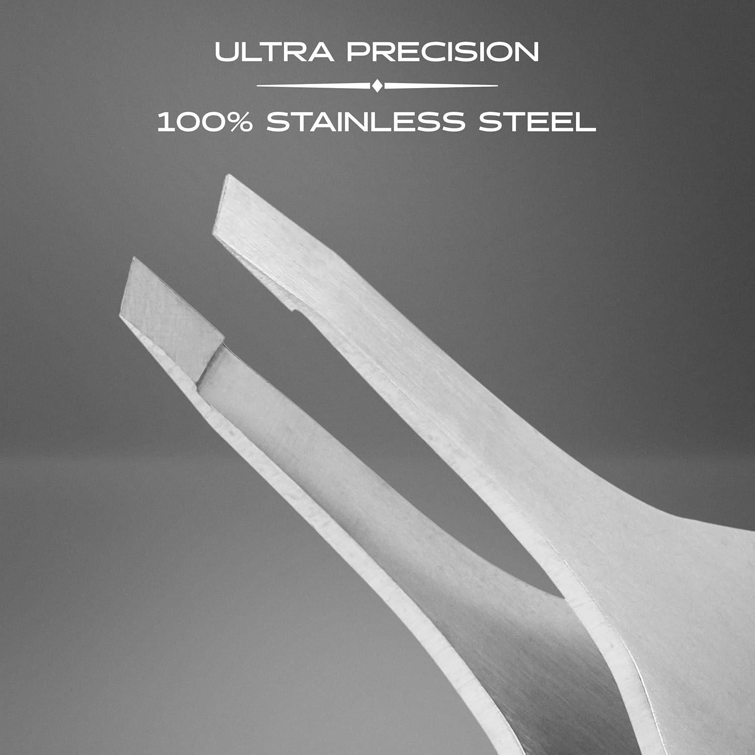 Pinzas de Punta Inclinada BRV MEN - Acero Inoxidable Profesional