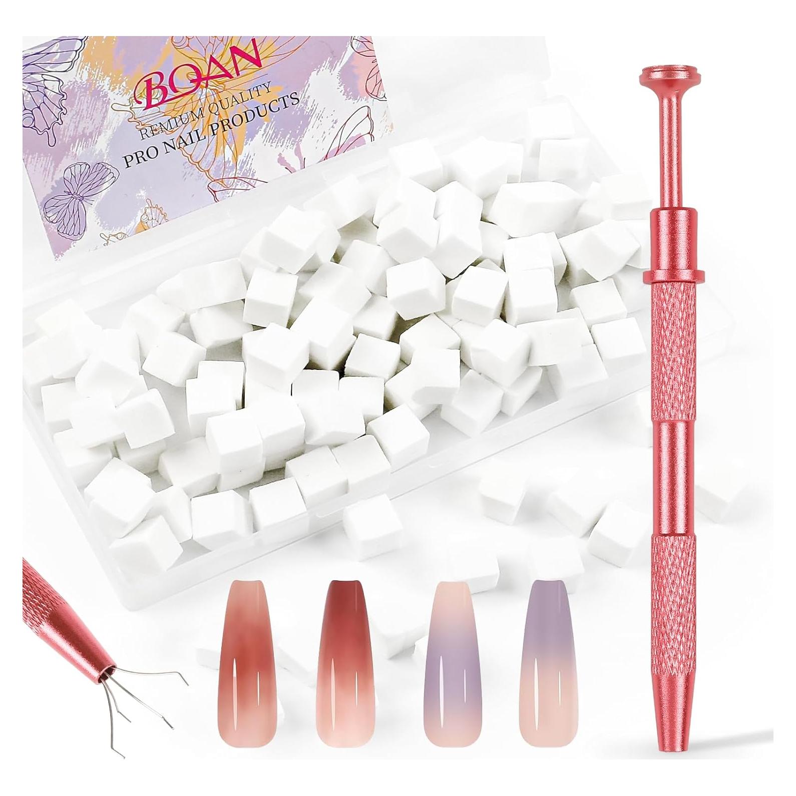 Esponjas para Uñas BQAN 100pcs 0.99cm Rojo con Bolígrafos