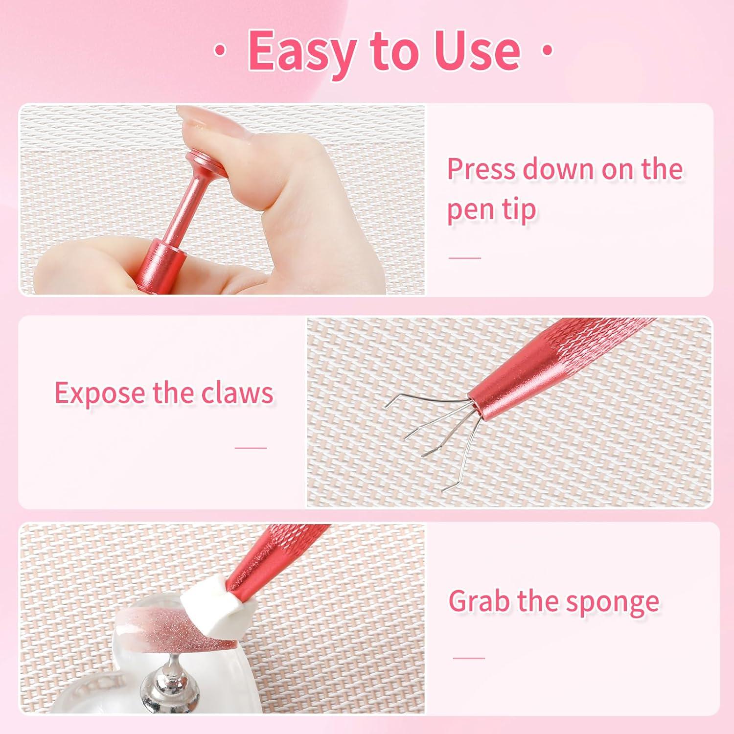 Esponjas para Uñas BQAN 100pcs 0.99cm Rojo con Bolígrafos