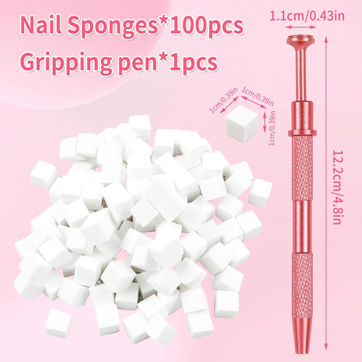 Esponjas para Uñas BQAN 100pcs 0.99cm Rojo con Bolígrafos