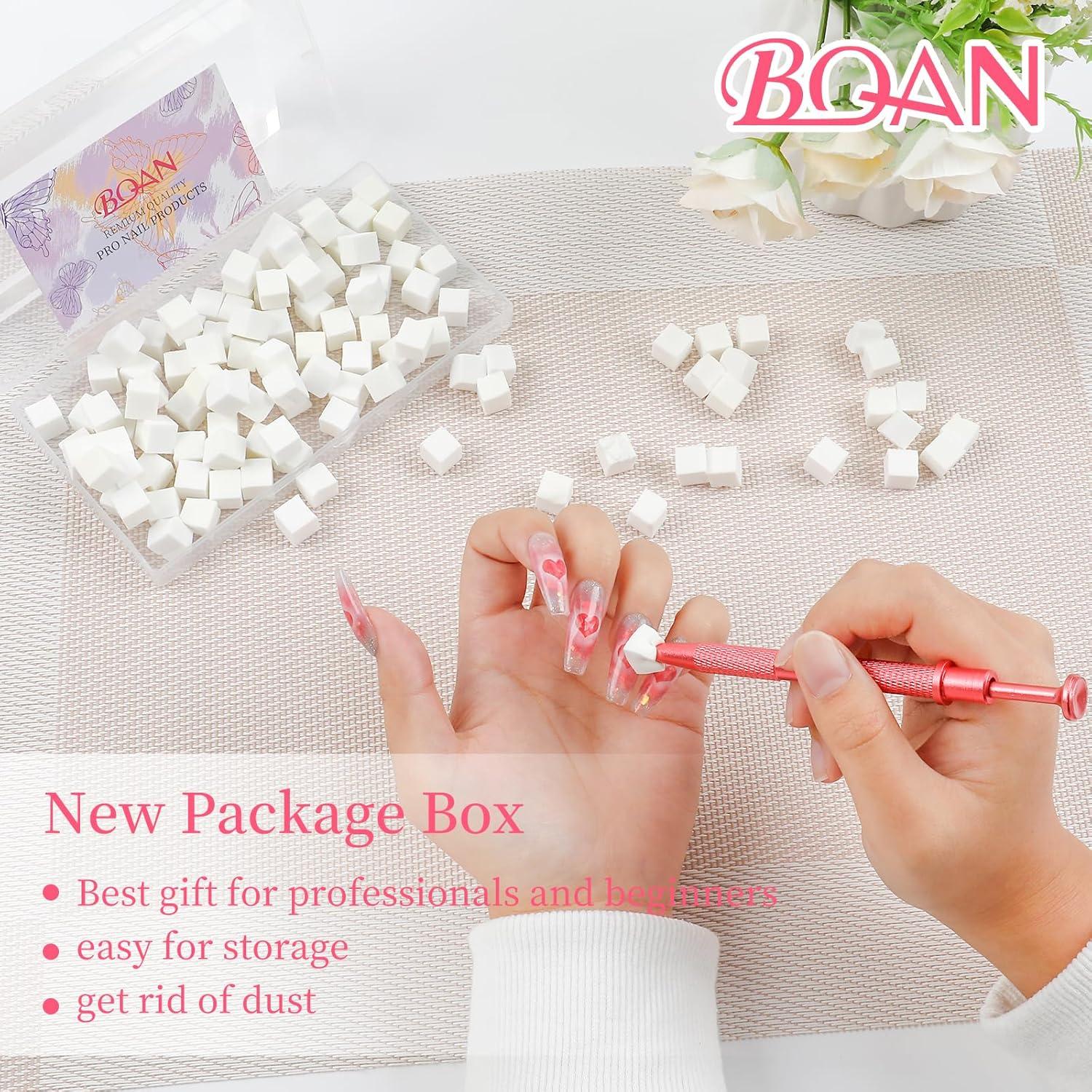 Esponjas para Uñas BQAN 100pcs 0.99cm Rojo con Bolígrafos