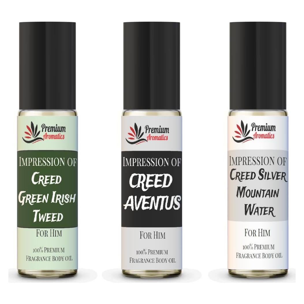 Aceite Corporal Fragancia Premium Aromáticos 3 Creed Set Viaje