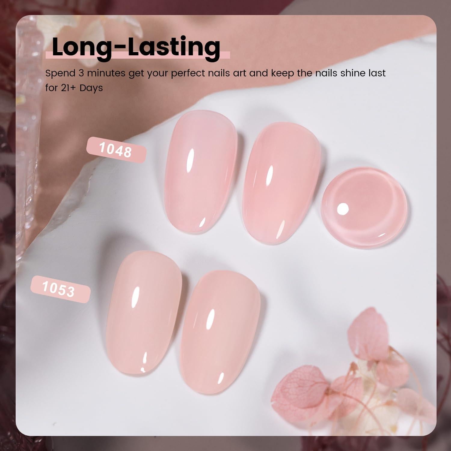 Set de Gel y Esmalte de Uñas RARJSM Rosa Burbuja 15ml