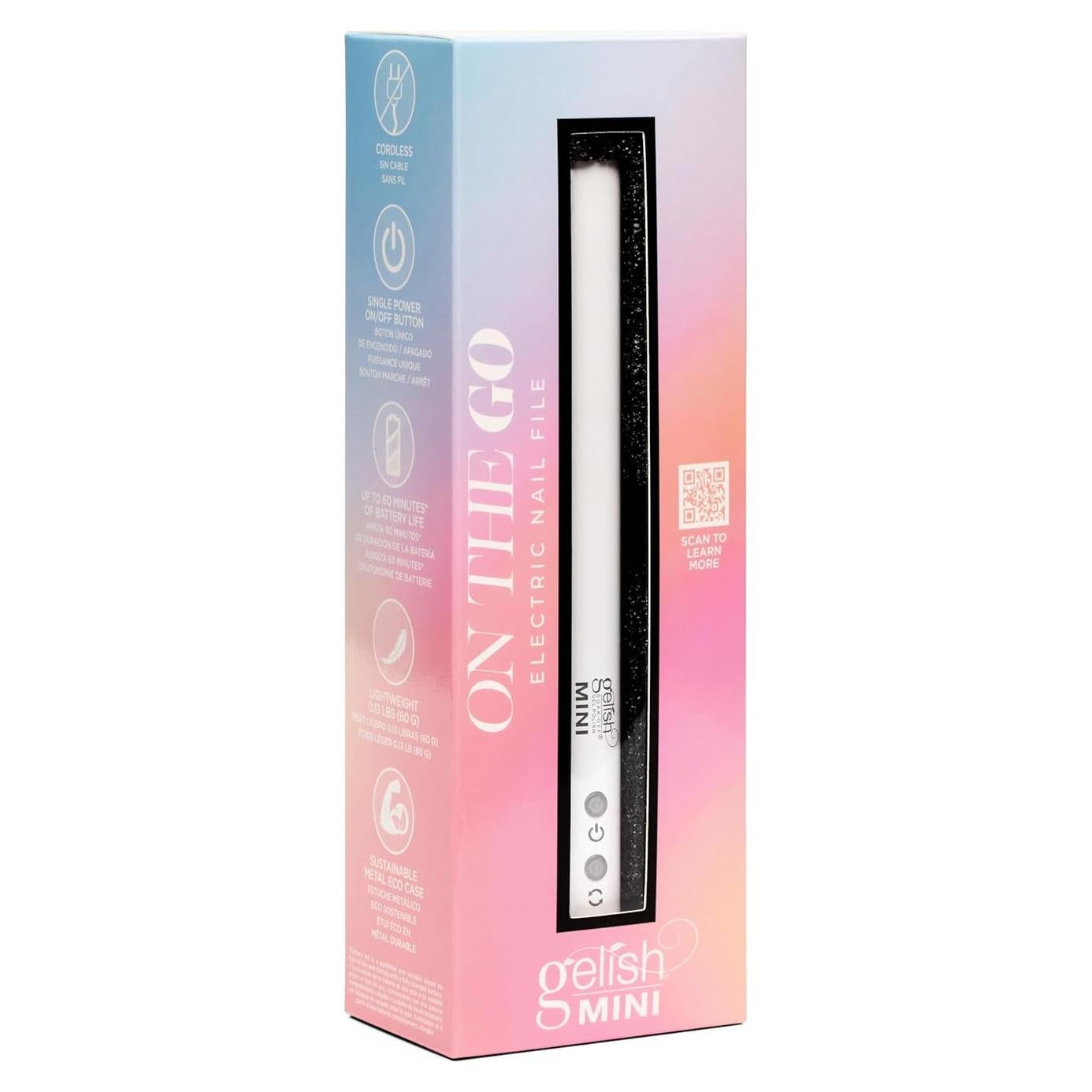 Lima de Uñas Eléctrica Gelish MINI - Portátil, 12 Puntas, 6 Bandas