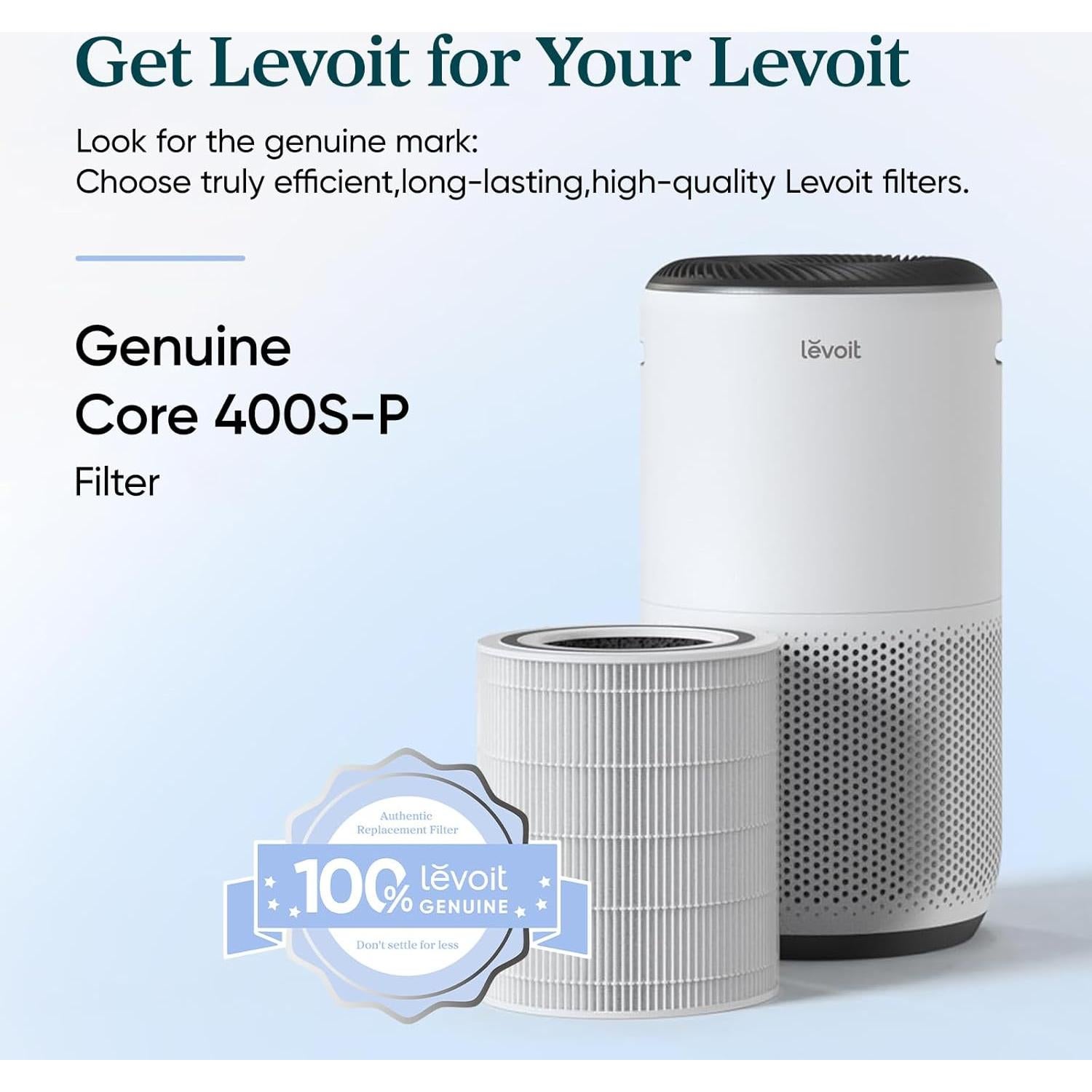 Filtro de Reemplazo LEVOIT Core 400S-P HEPA Carbón Activado