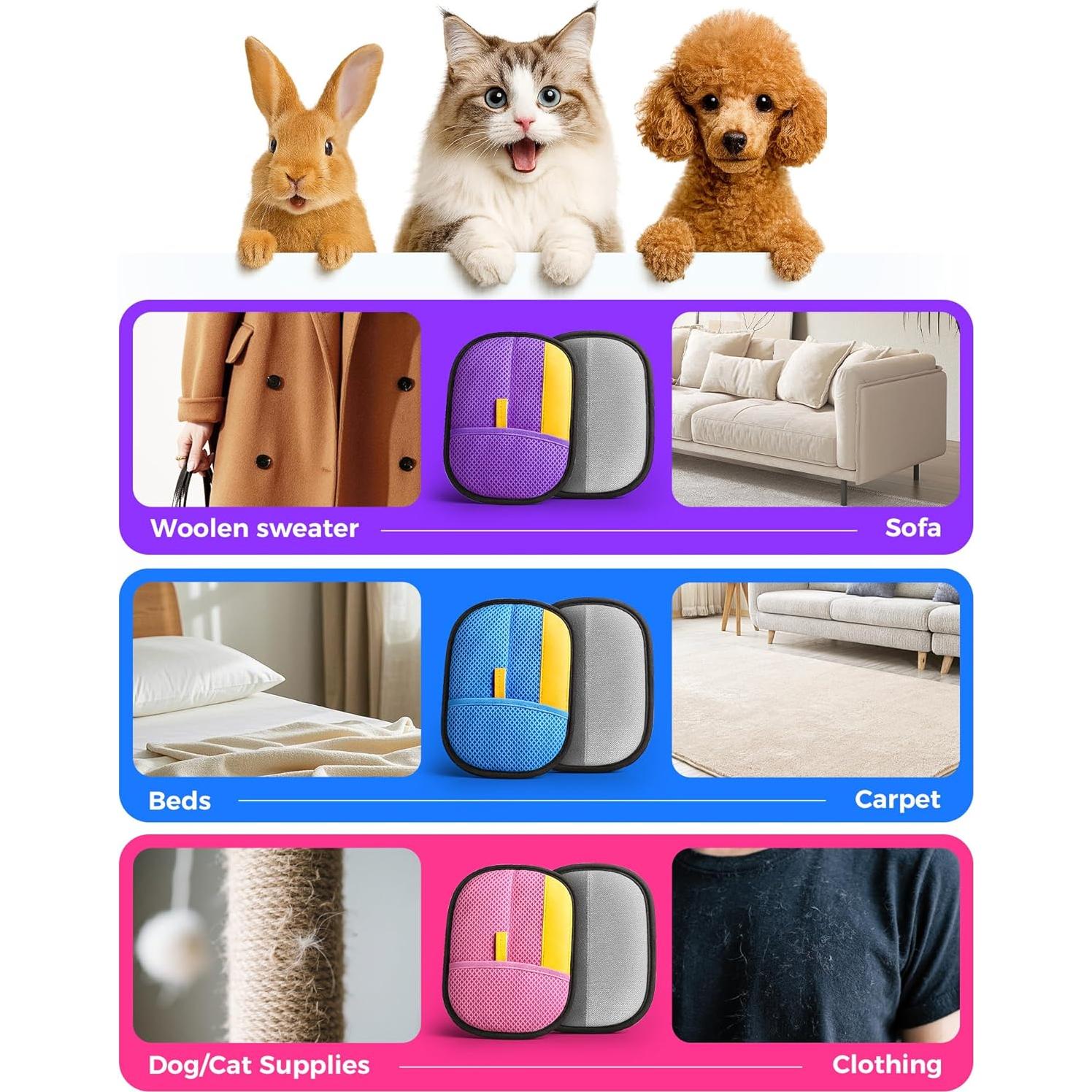 Guantes Reutilizables JGLXF para Eliminación de Pelo de Mascotas