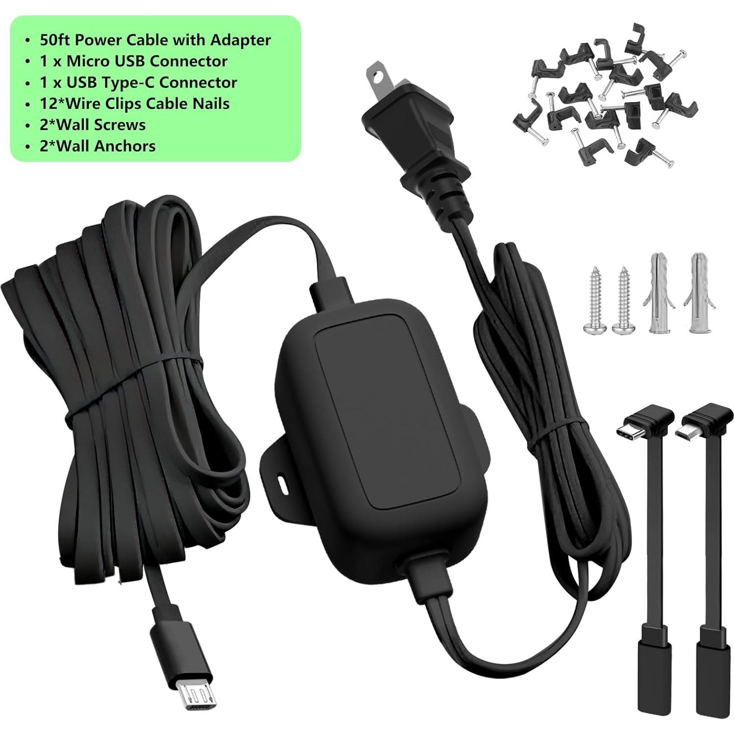 Cable de Poder Exterior 15m Goldtime para Wyze Cam V4/V3/V2