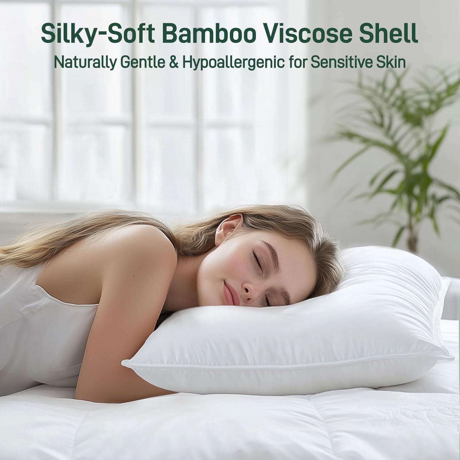 Almohada Hipoalergénica Caelorin Reina 71x51cm Viscosa Bambú