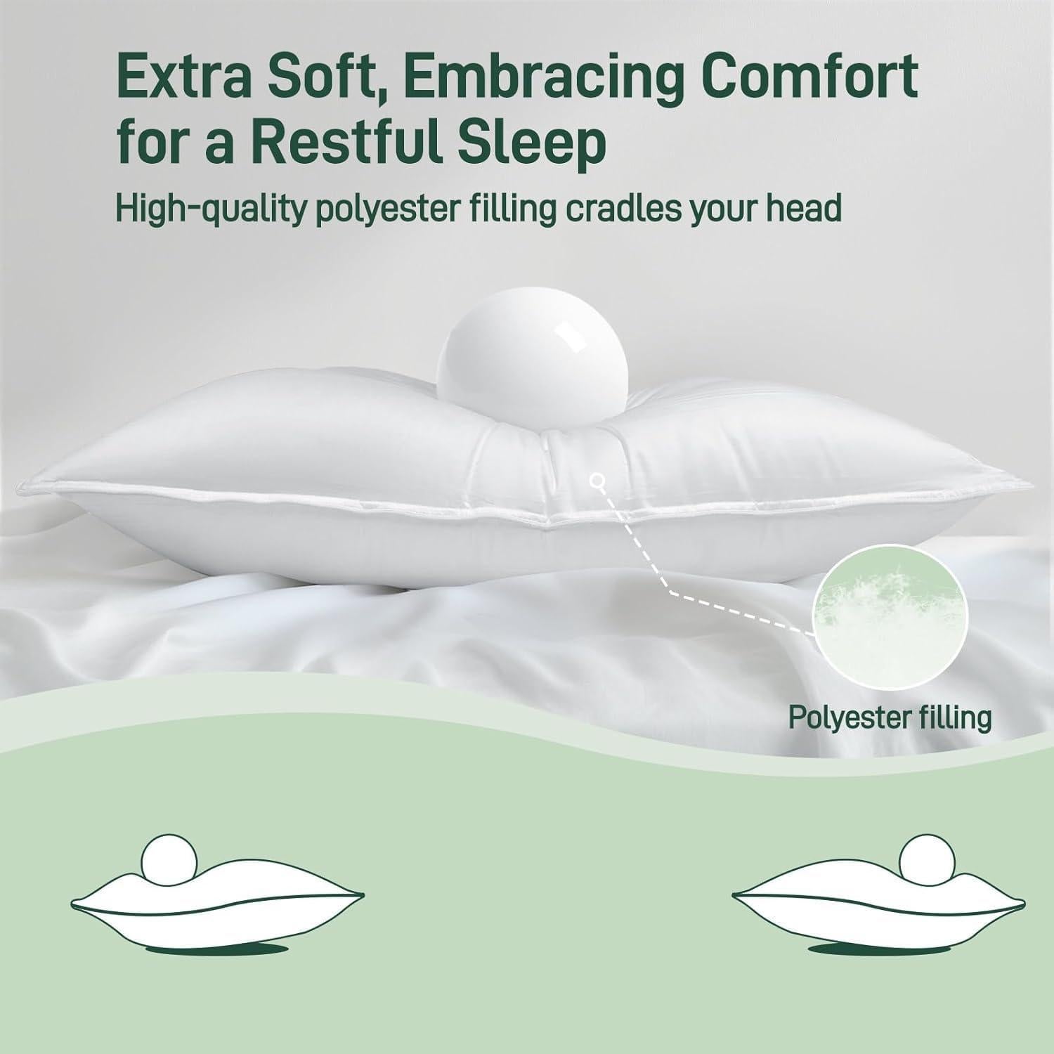 Almohada Hipoalergénica Caelorin Reina 71x51cm Viscosa Bambú