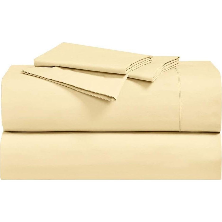 Juego de 2 Fundas de Almohada Rey Royal Hotel 300 Hilos Algodón Dorado