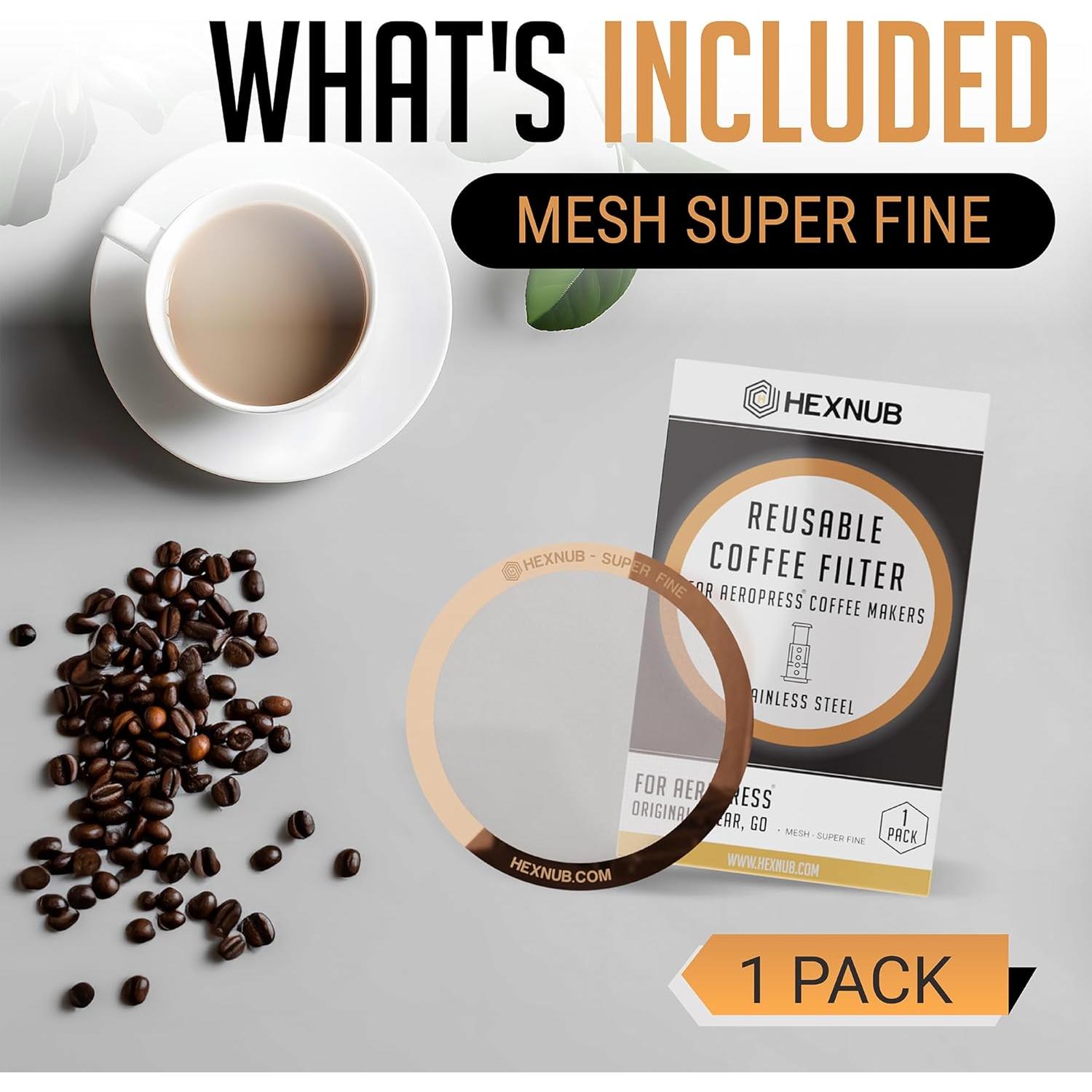 Filtro Metálico Reutilizable HEXNUB para AeroPress - Acero Inoxidable