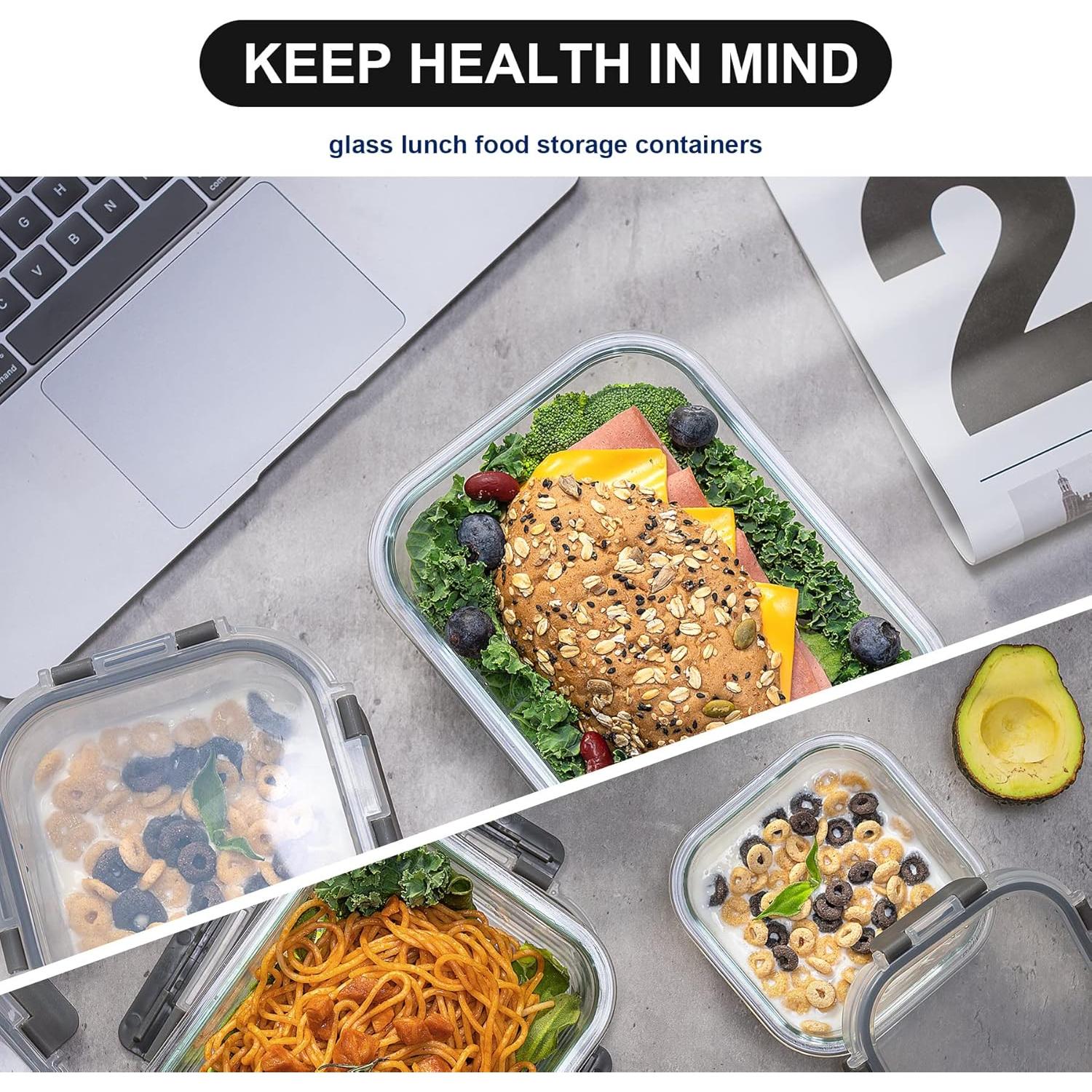 Juego de 20 Contenedores de Vidrio Coccot con Tapas Herméticas