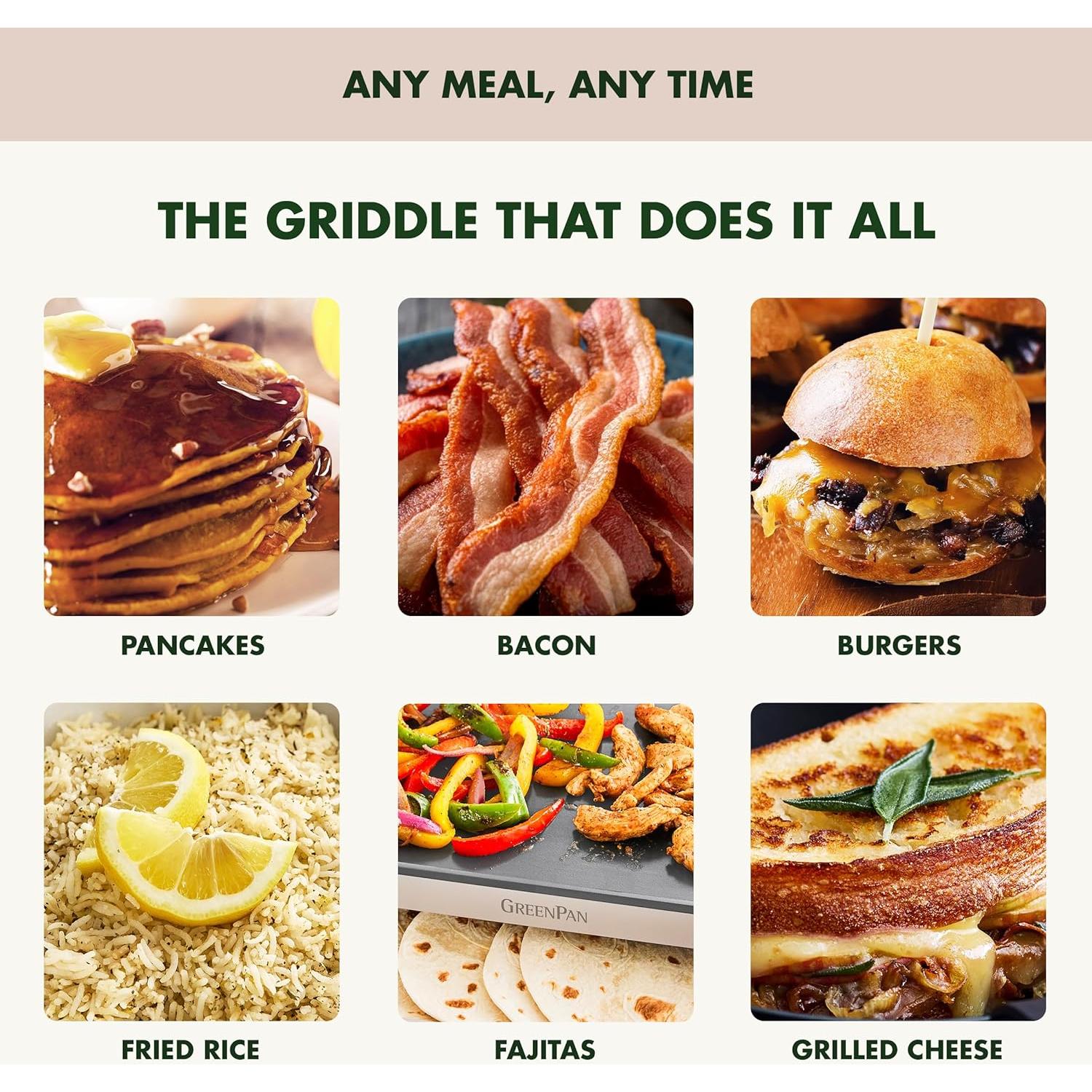 Plancha Eléctrica GreenPan 26.67x50.8 cm Antiadherente Cerámico