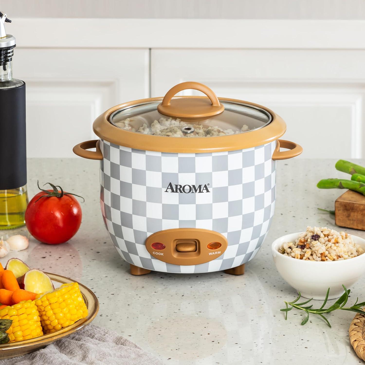 Olla Arrocera Eléctrica Aroma 6 Tazas 1.5L Cerámica Antiadherente