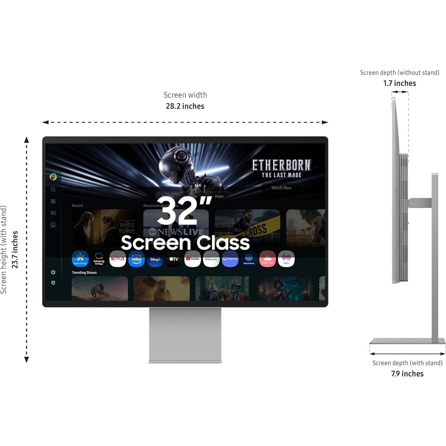 Monitor Inteligente Samsung 32" QD-OLED 4K 165Hz LS32FM902SNXZA
