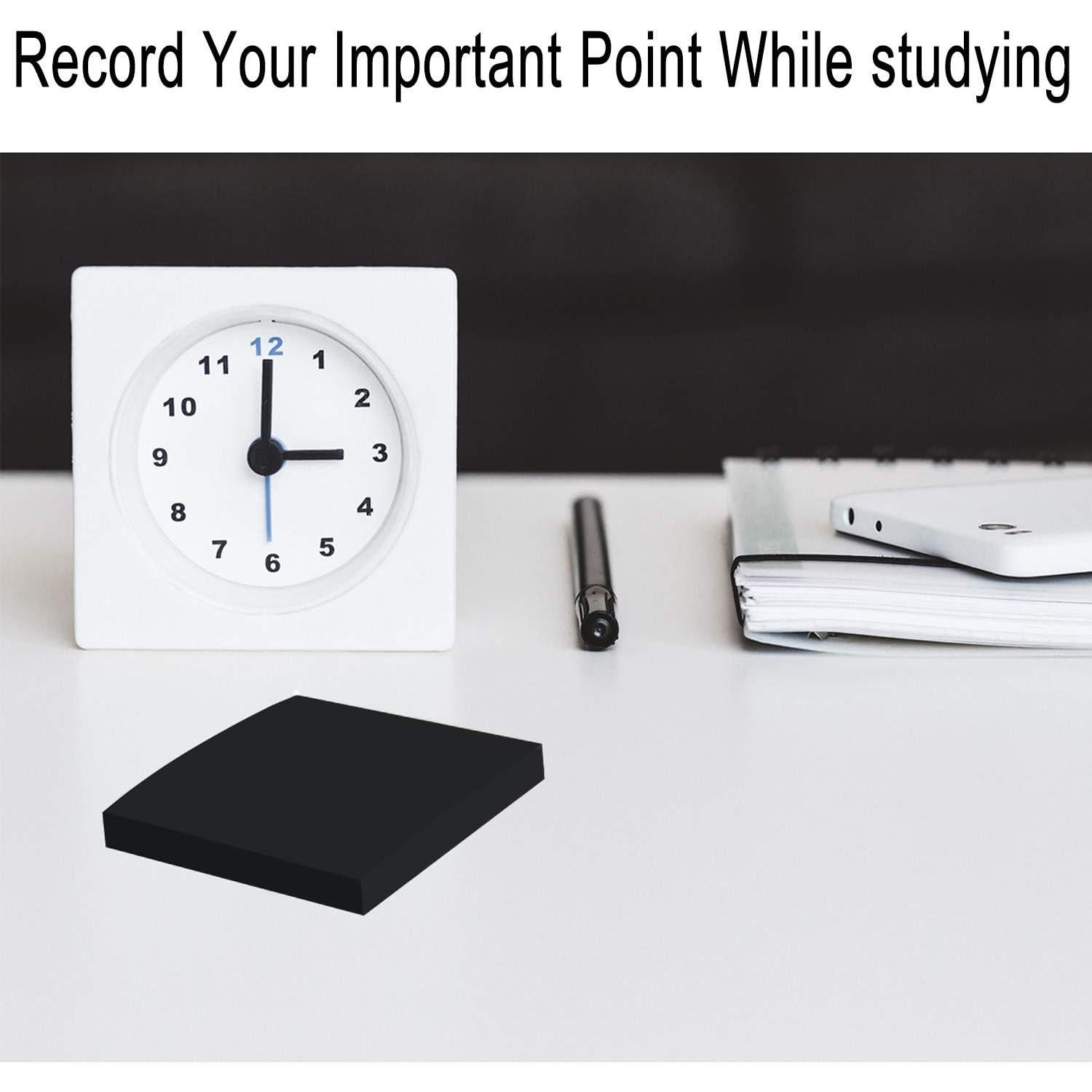 Notas Adhesivas Negras YXTH, 6 Blocs de 100 Hojas 7.62 cm