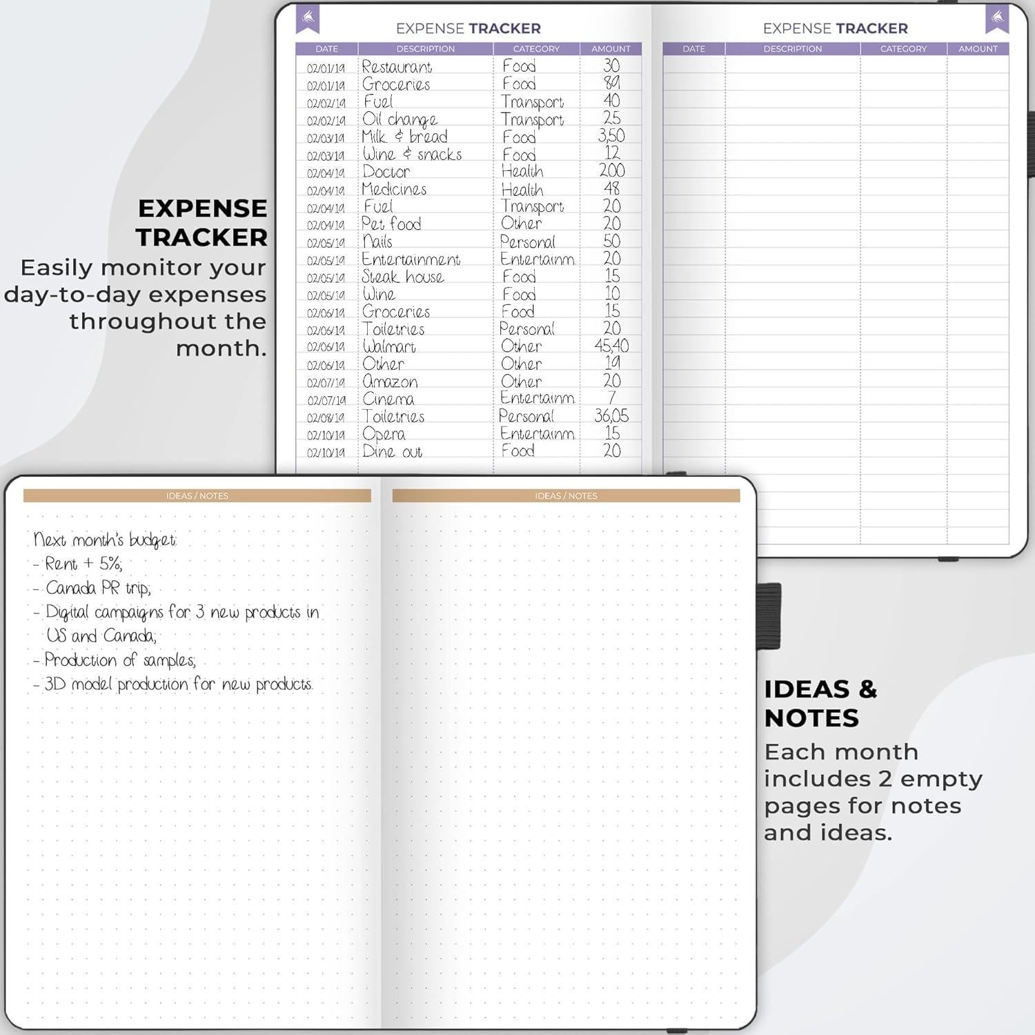 Clever Fox Budget Book 2.0 - Planificador Financiero Compacto Negro