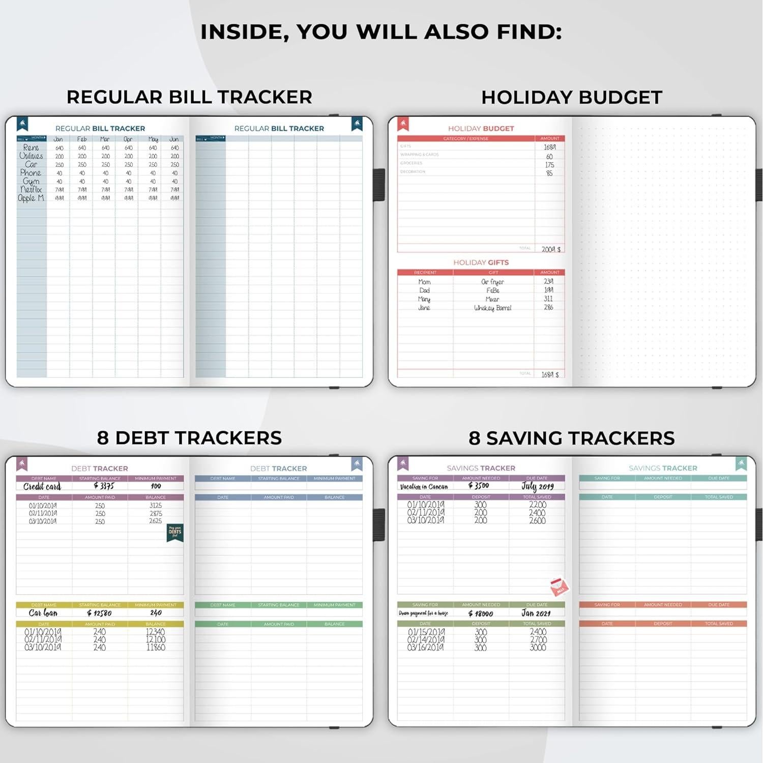 Clever Fox Budget Book 2.0 - Planificador Financiero Compacto Negro