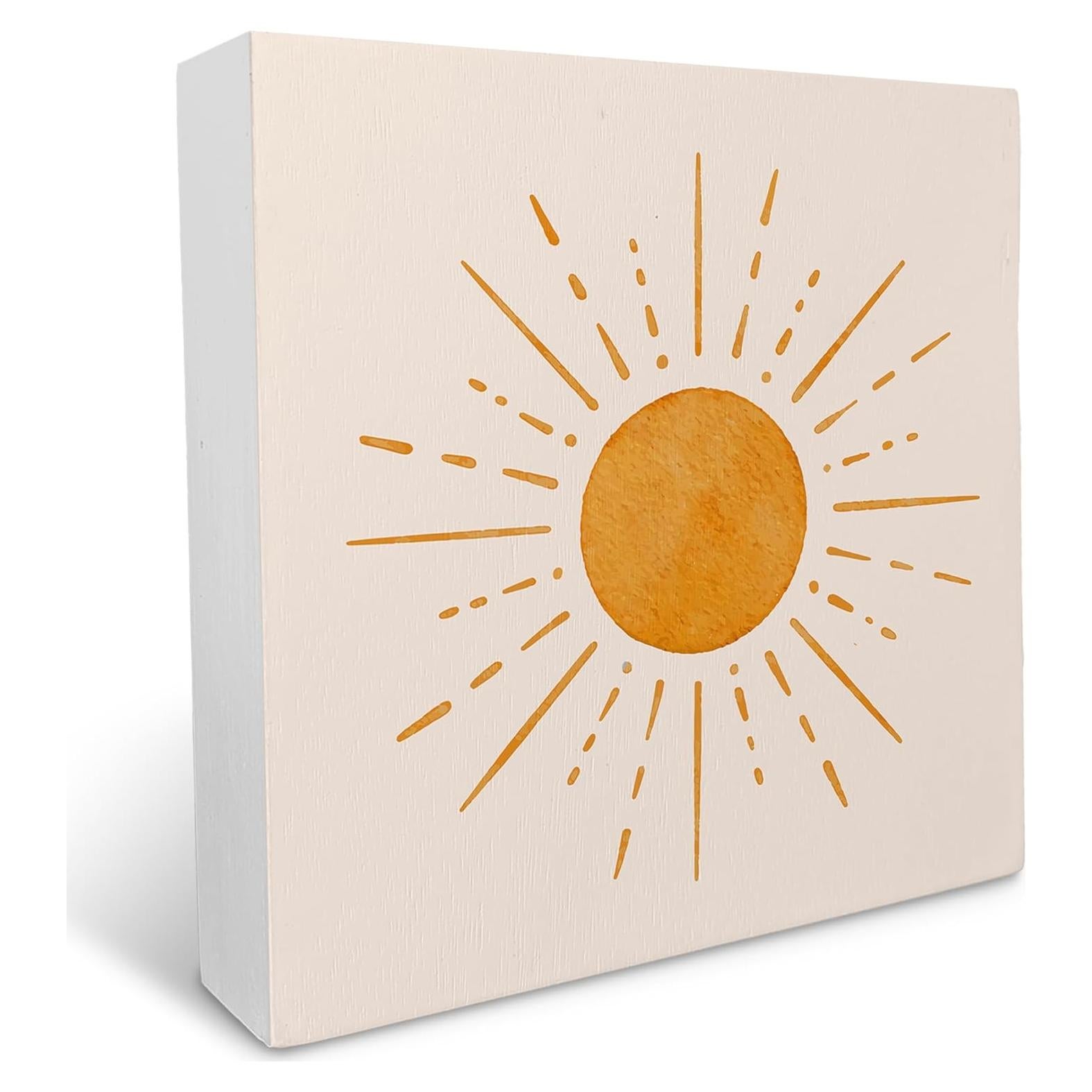 Cartel de Madera KU-DaYi Naranja 12.7x12.7 cm Decorativo