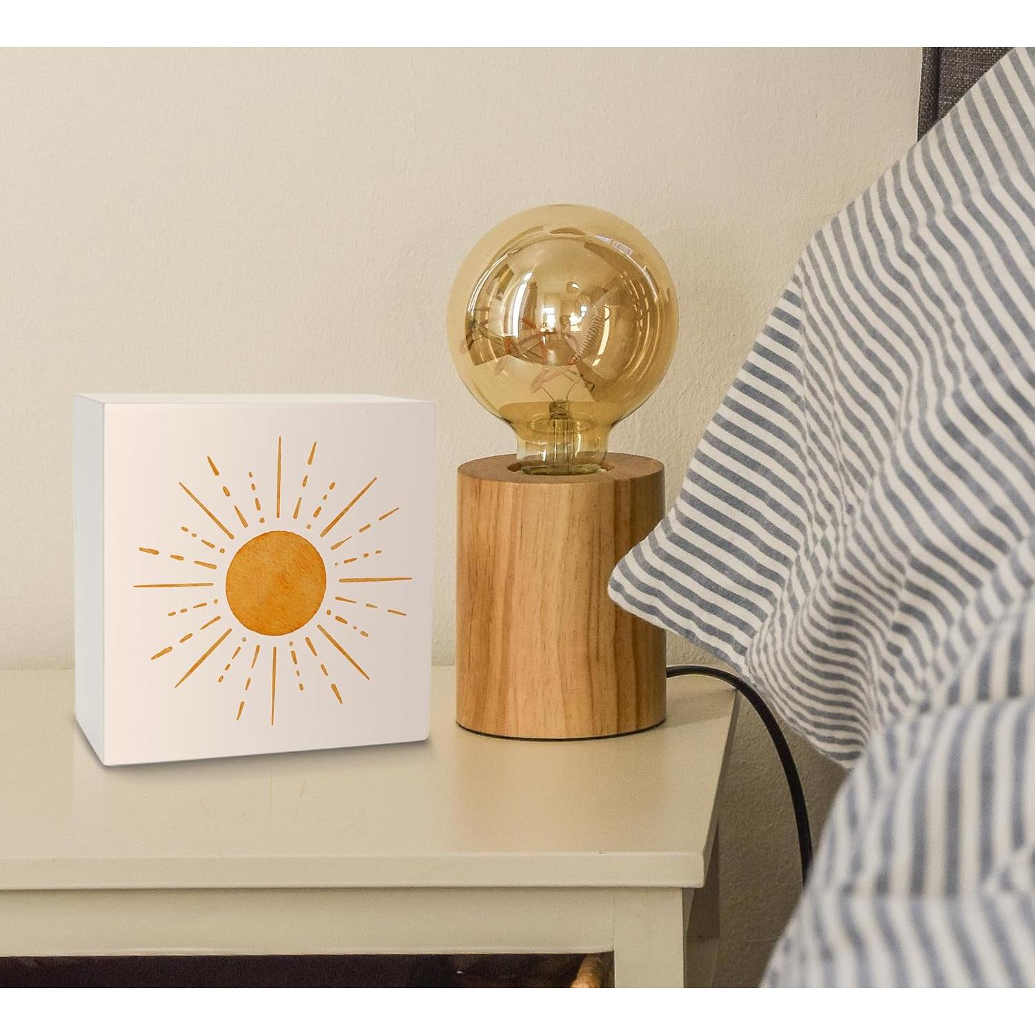 Cartel de Madera KU-DaYi Naranja 12.7x12.7 cm Decorativo