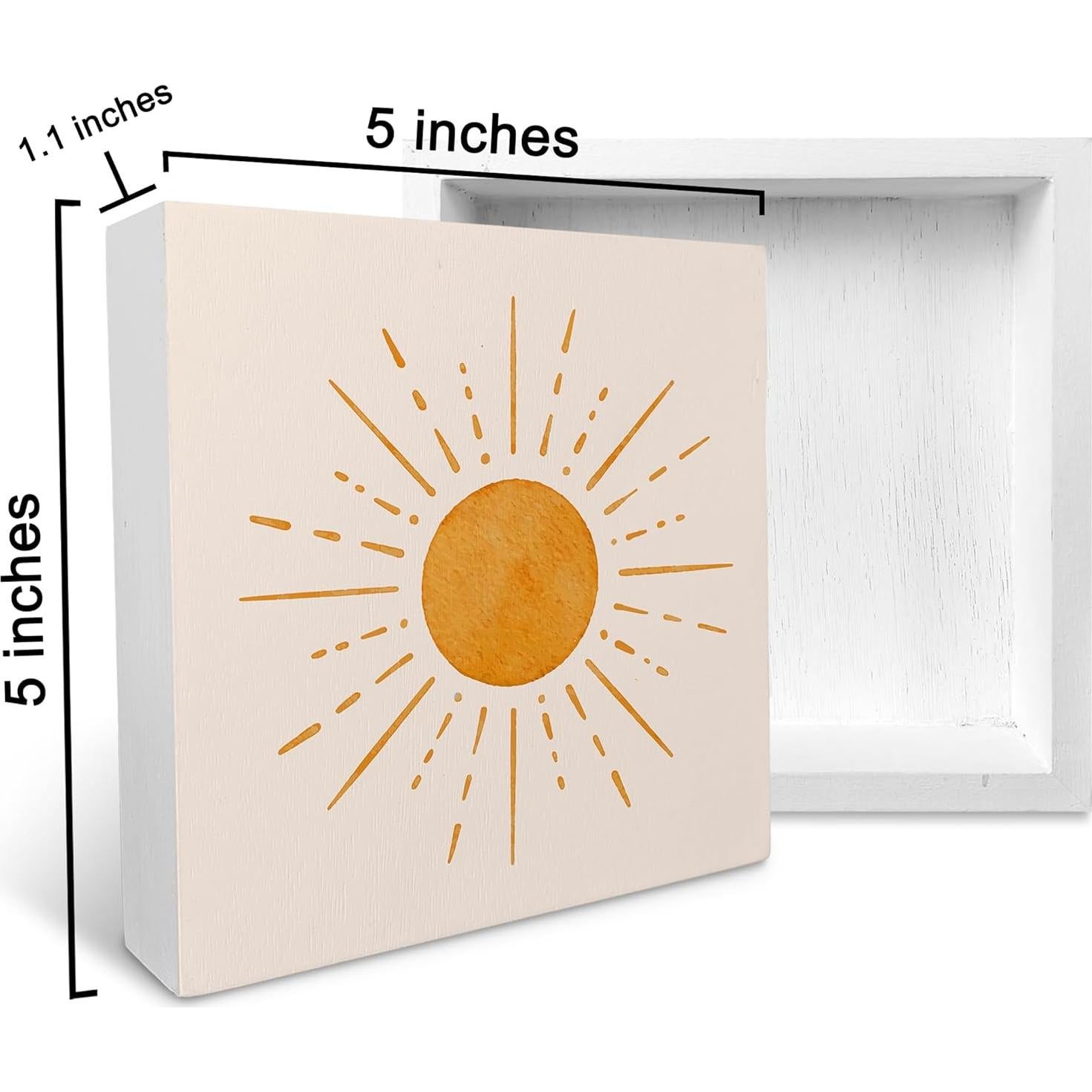 Cartel de Madera KU-DaYi Naranja 12.7x12.7 cm Decorativo